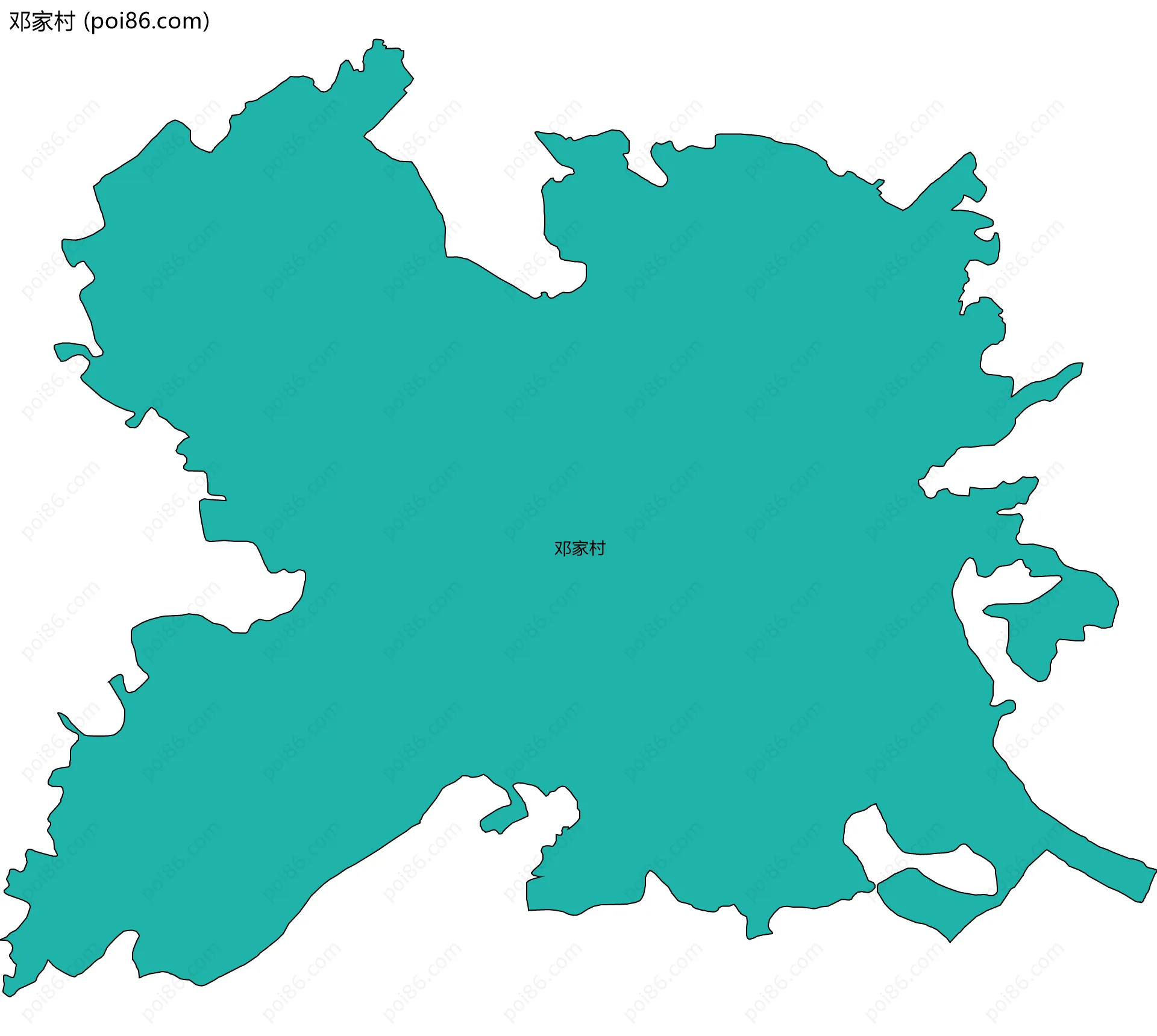 邓家村边界地图