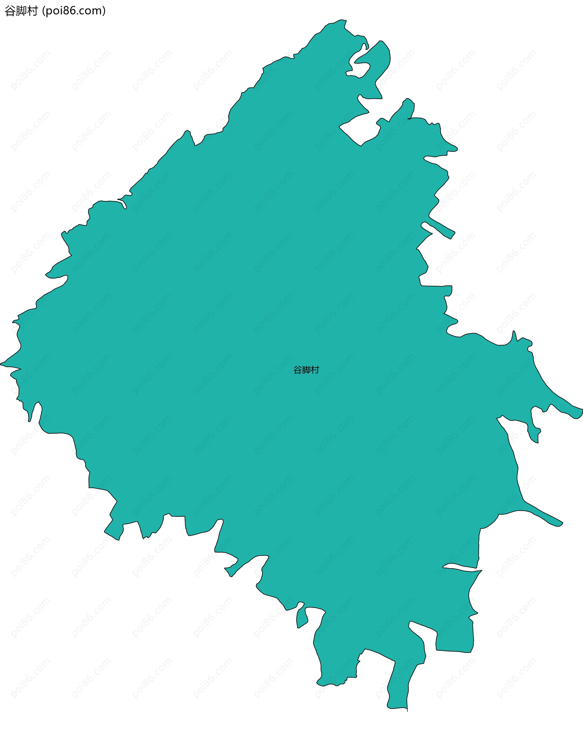 谷脚村边界地图