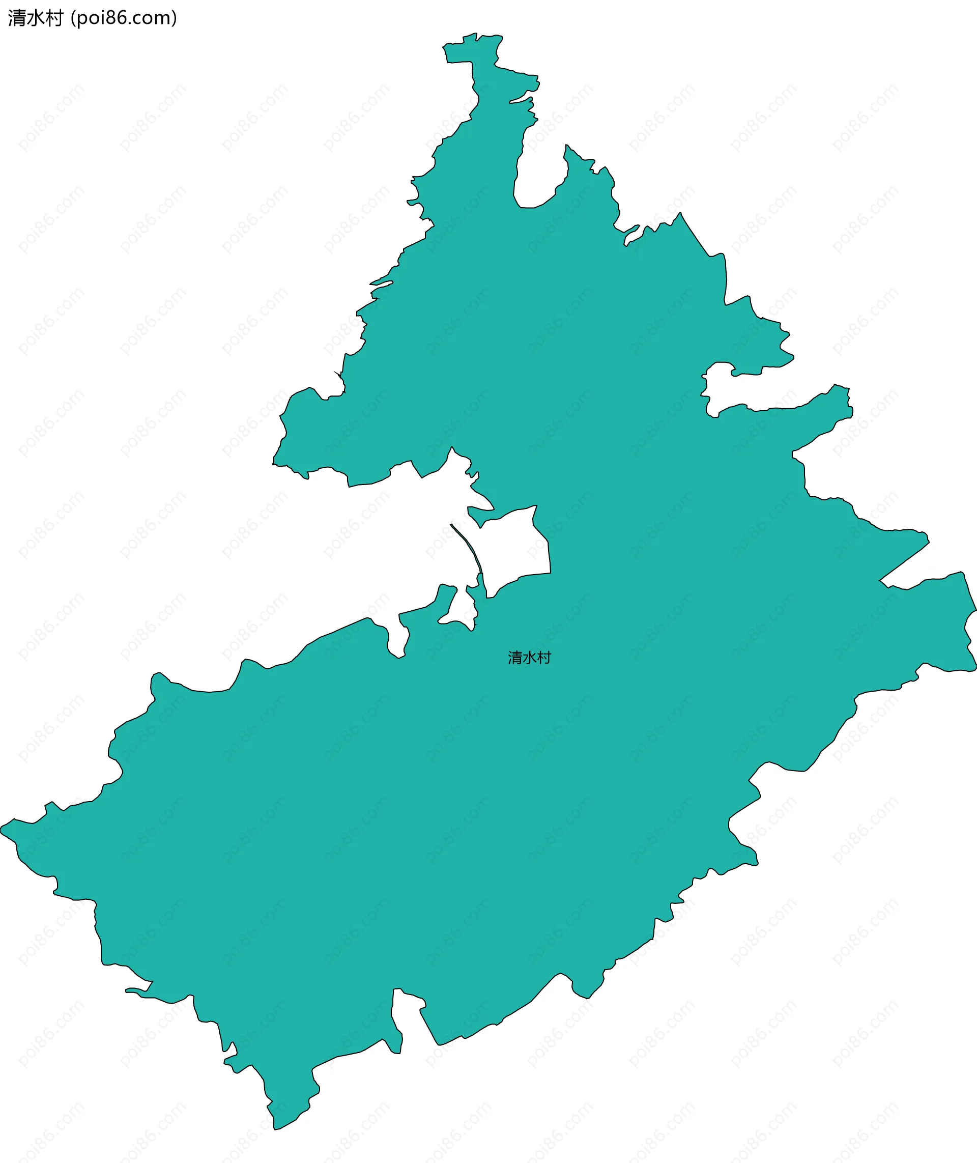 清水村边界地图