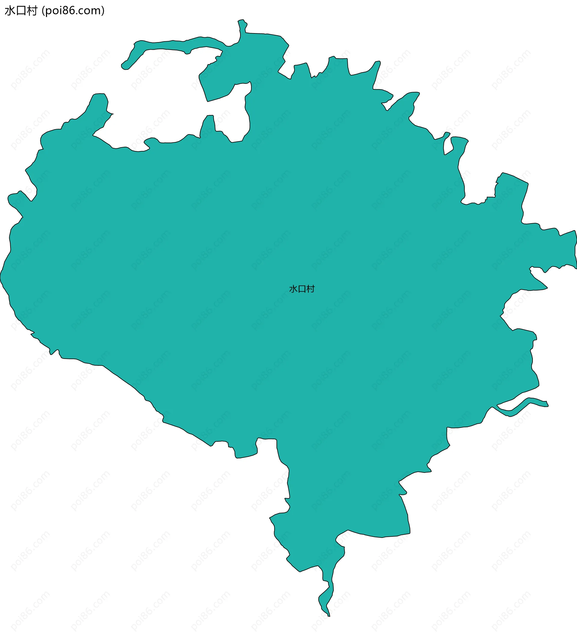 水口村边界地图