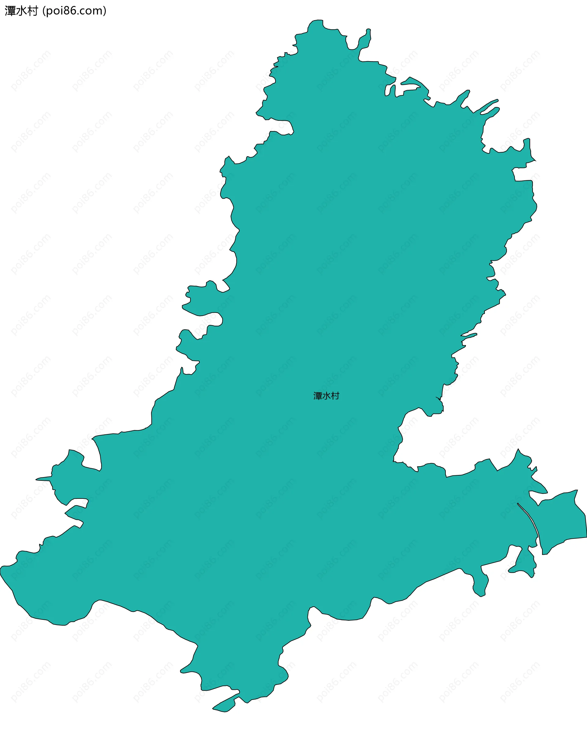 潭水村边界地图