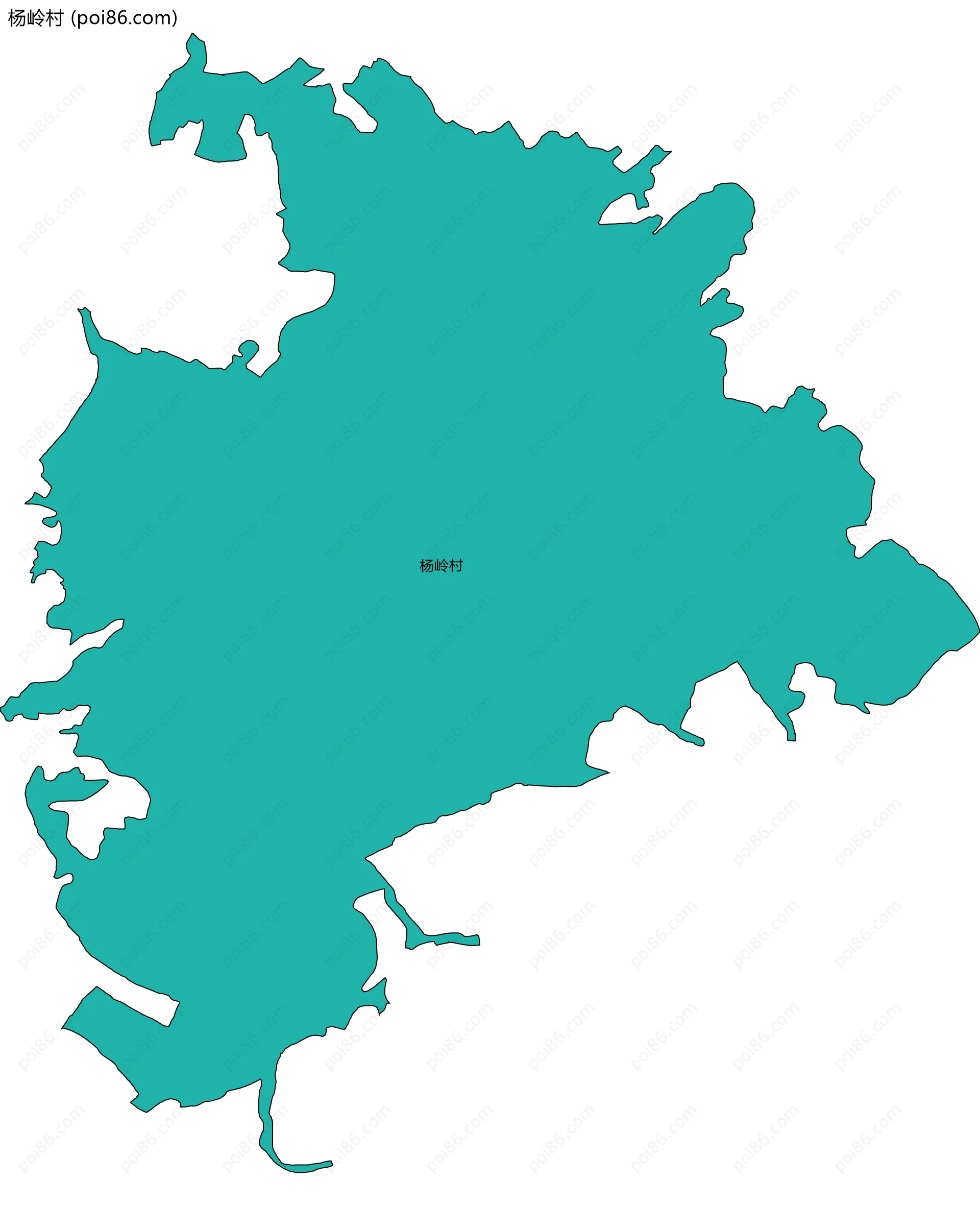 杨岭村边界地图