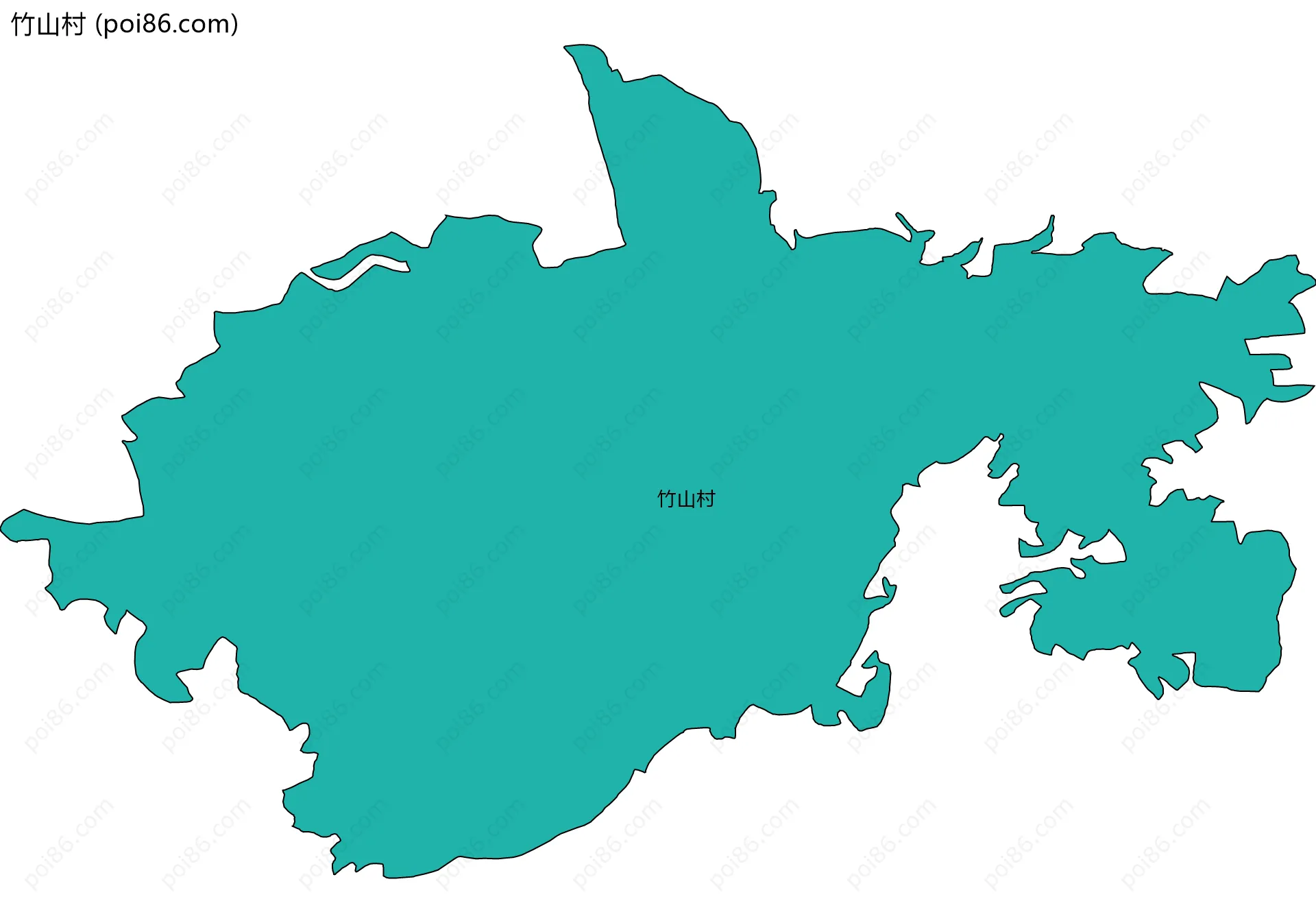 竹山村边界地图