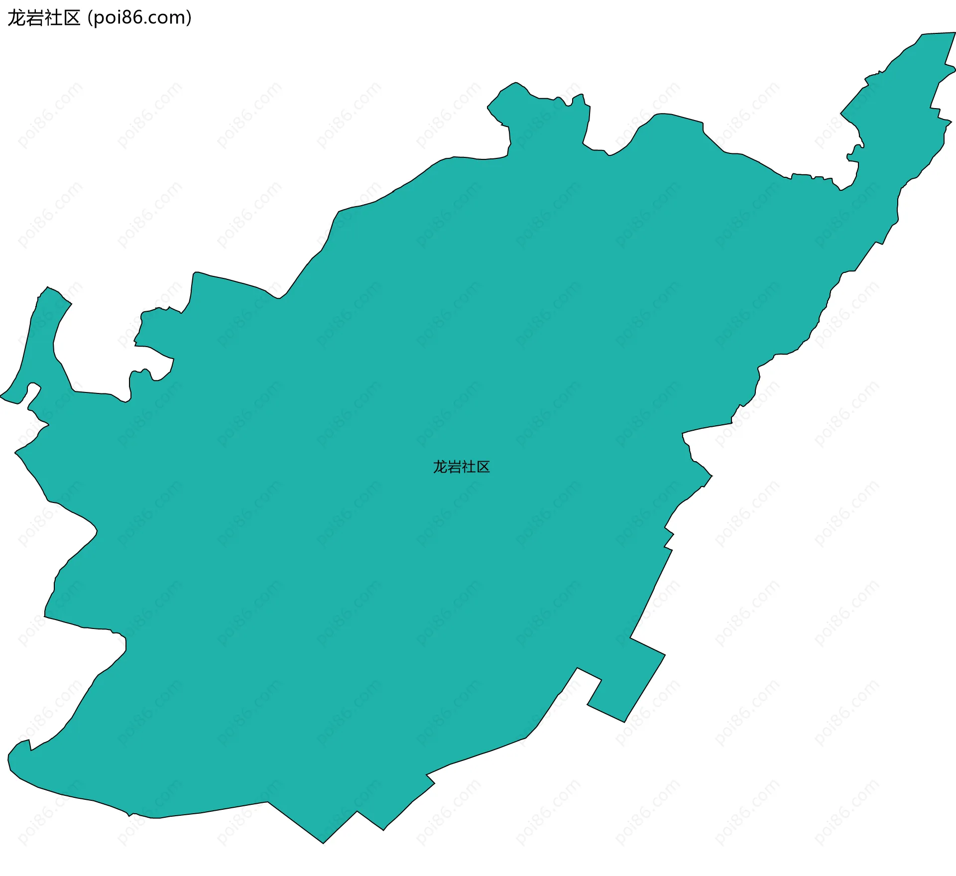 龙岩社区边界地图