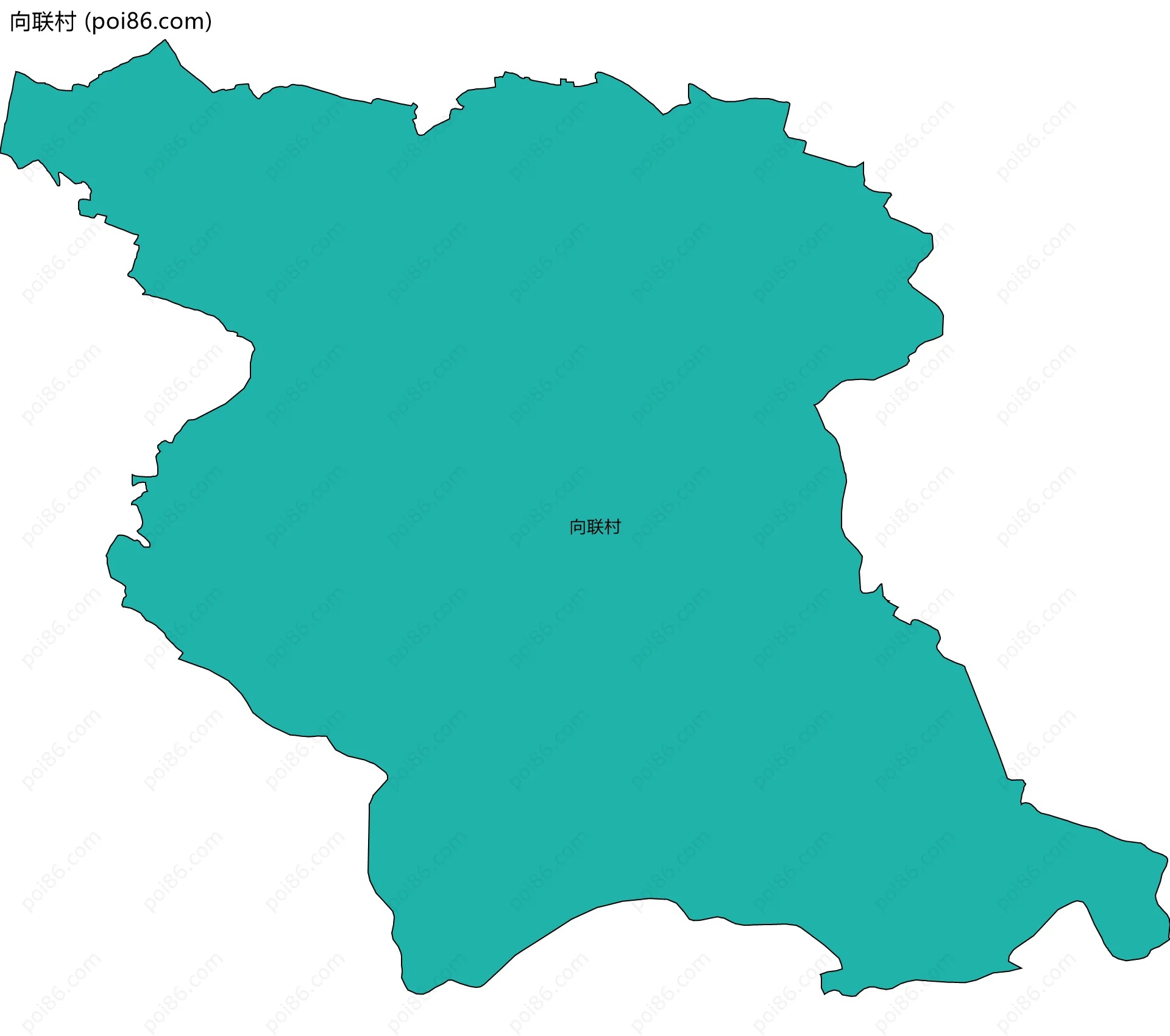 向联村边界地图