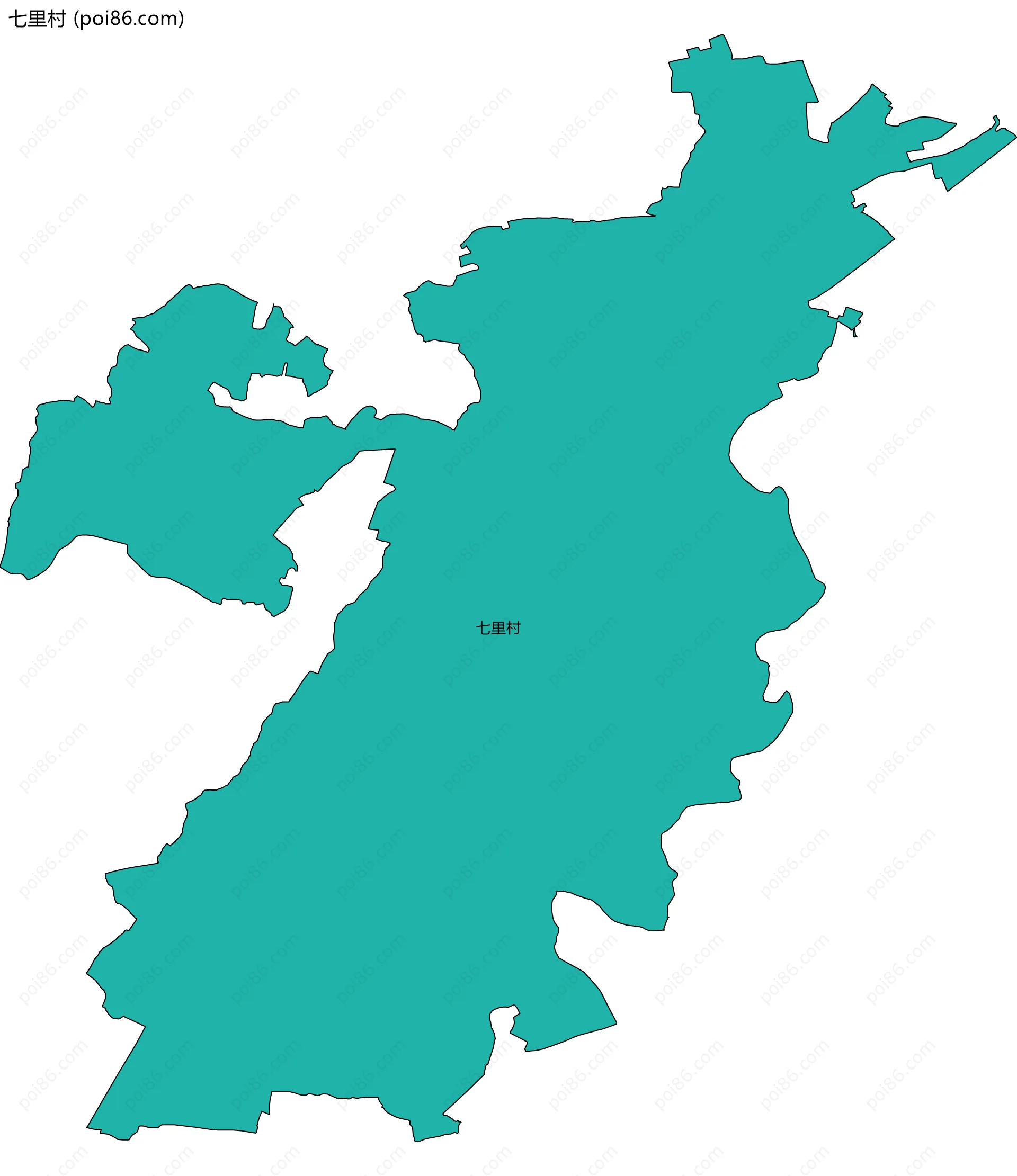 七里村边界地图