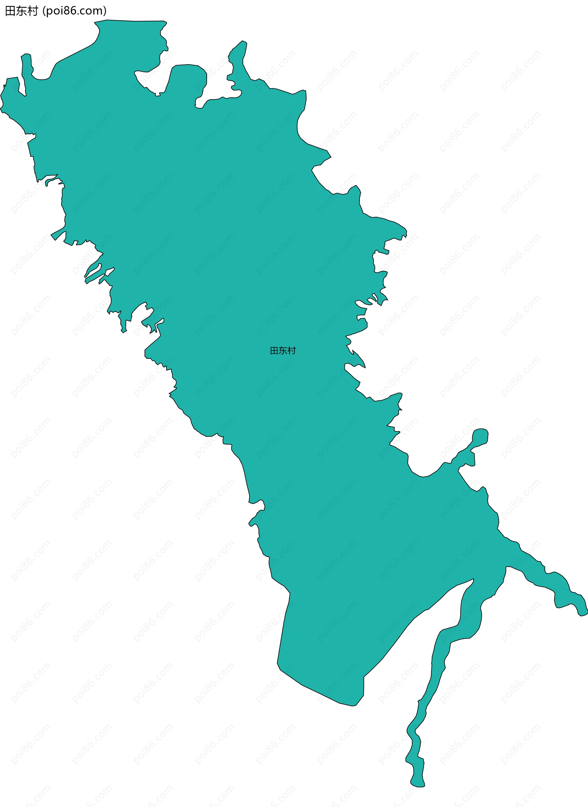 田东村边界地图