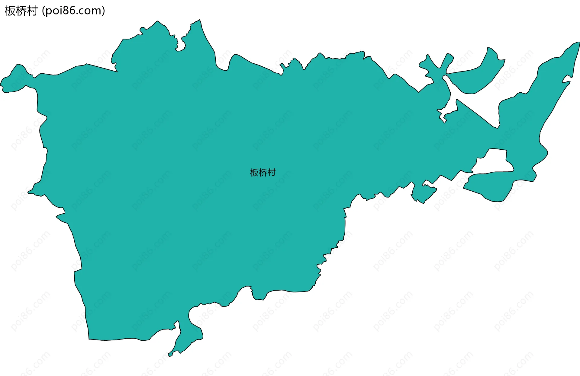 板桥村边界地图