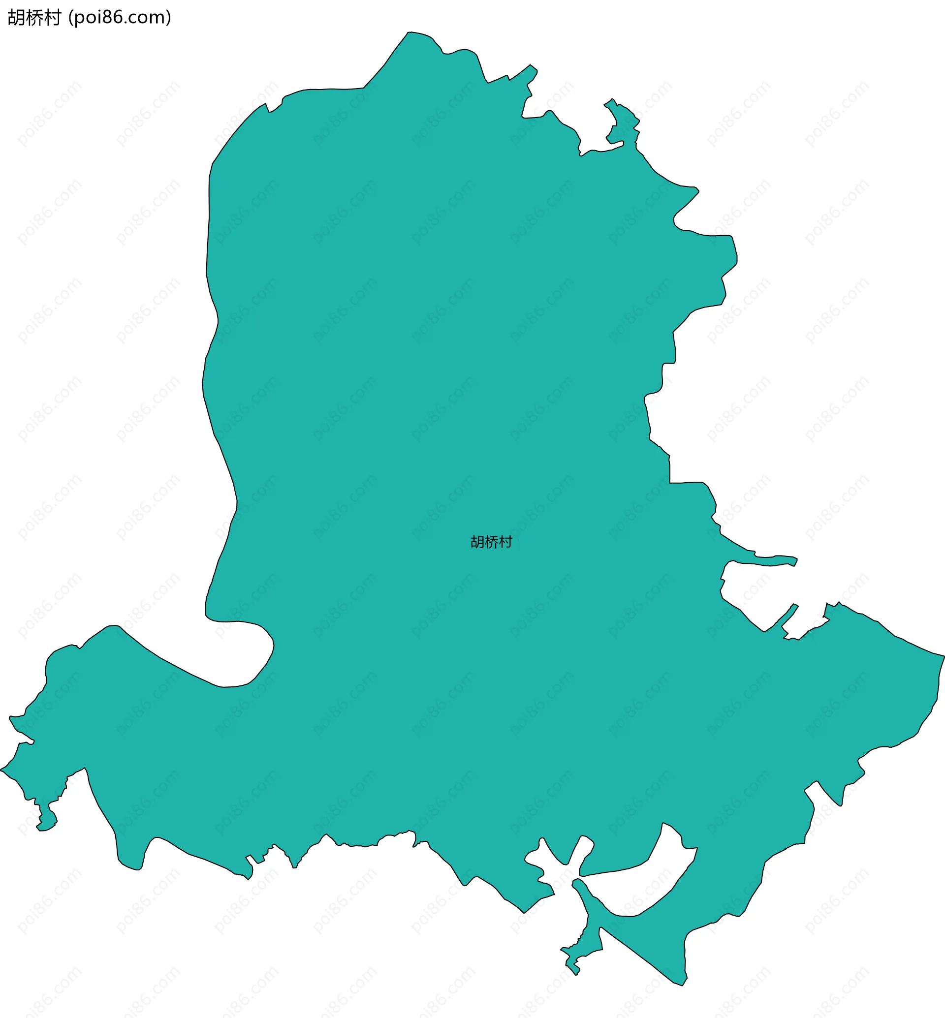 胡桥村边界地图