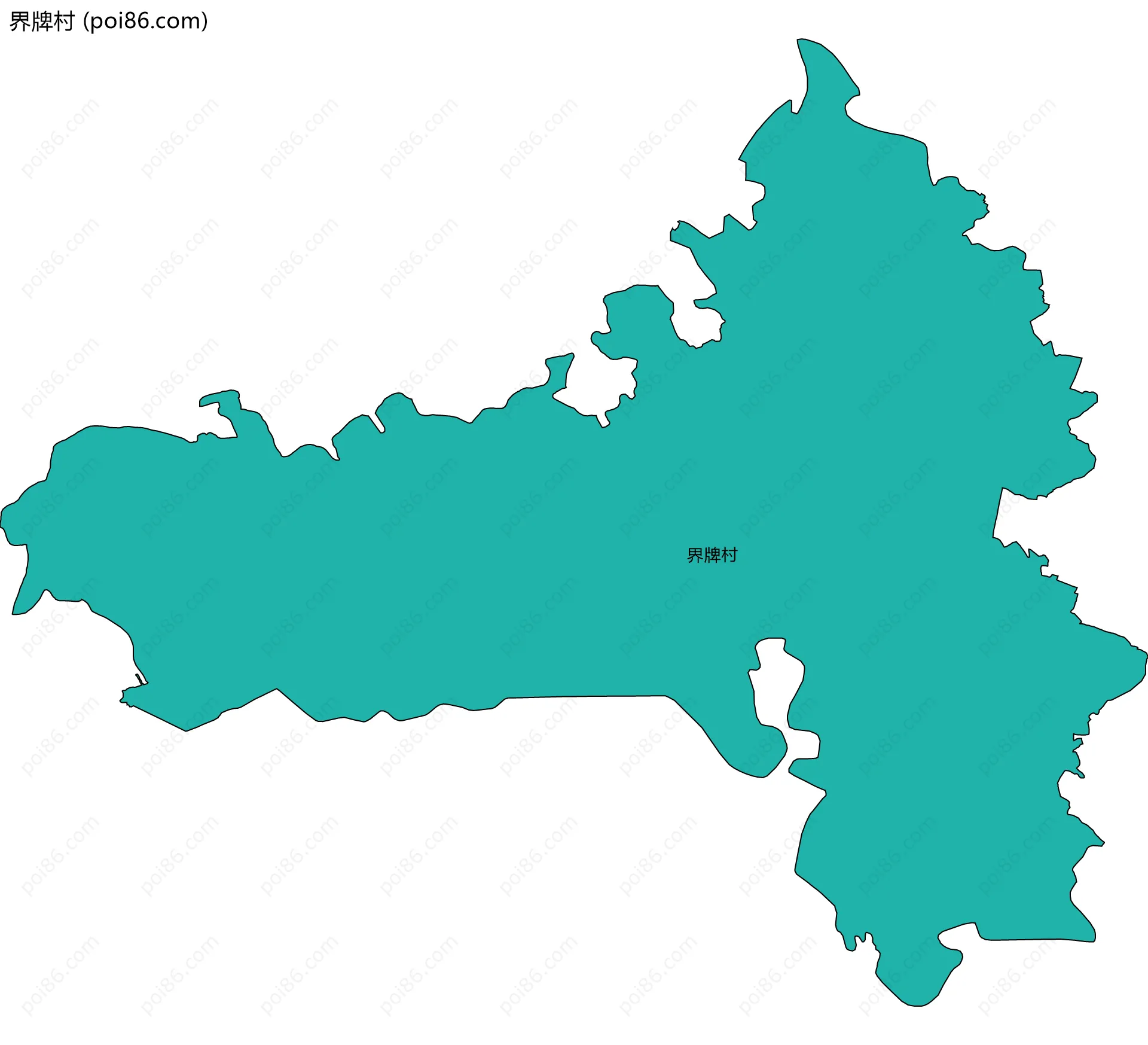 界牌村边界地图