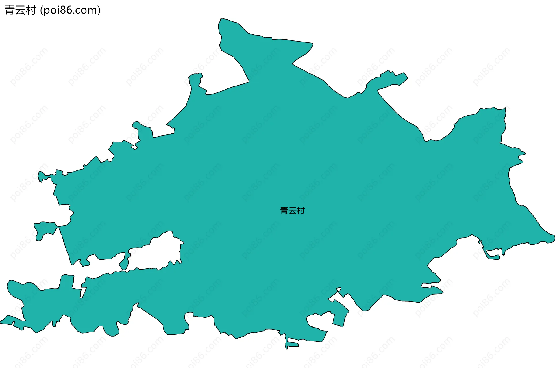 青云村边界地图