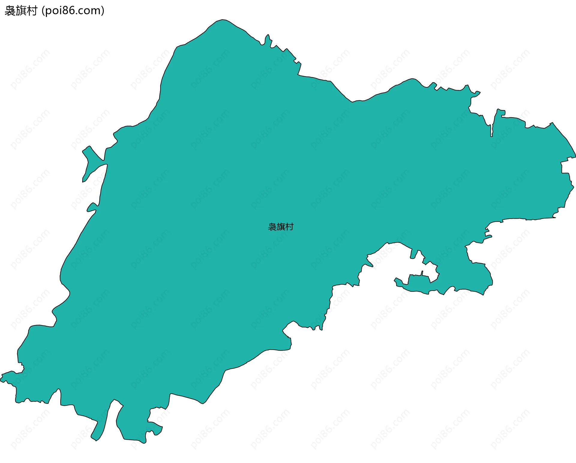 袅旗村边界地图