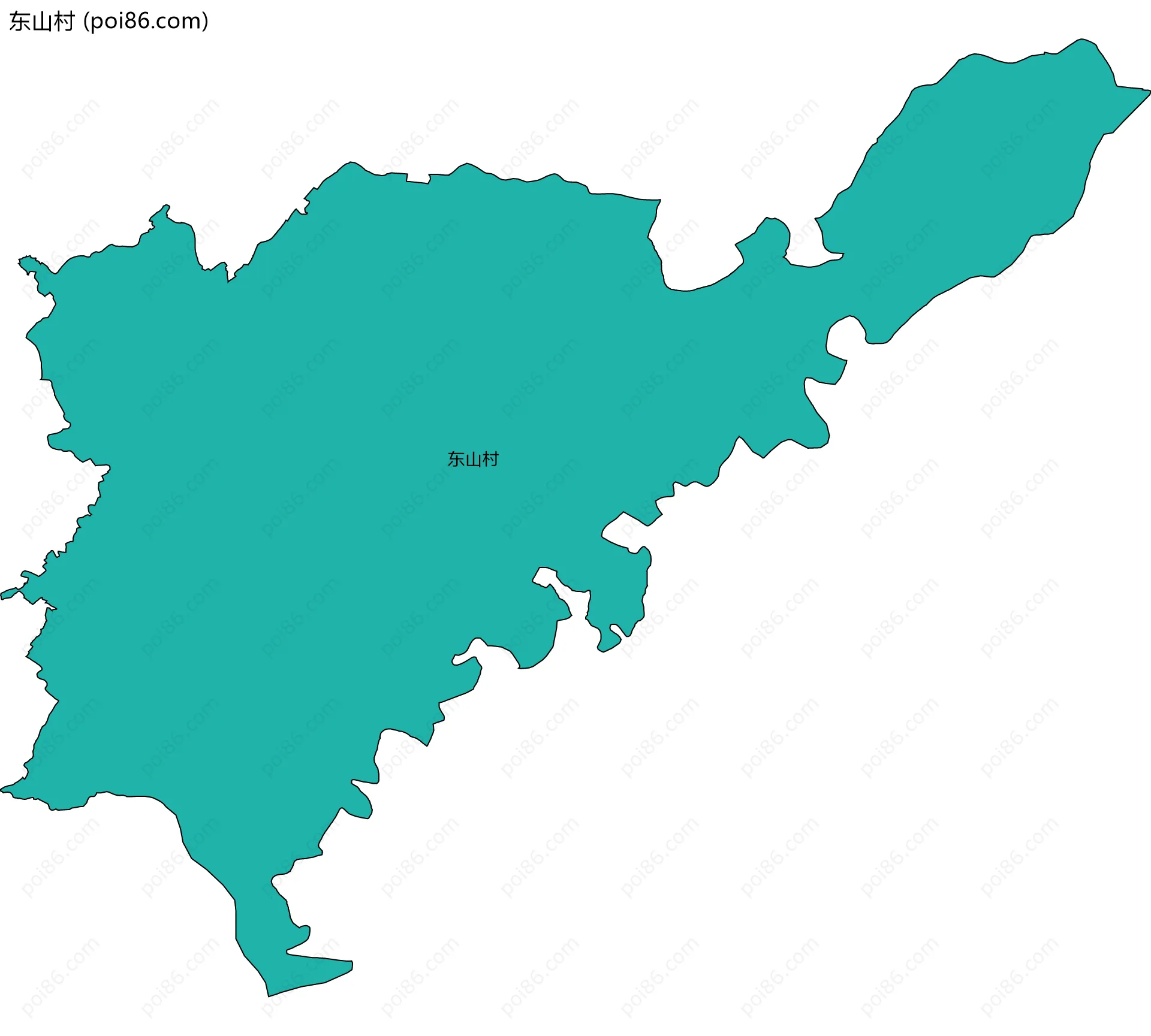 东山村边界地图