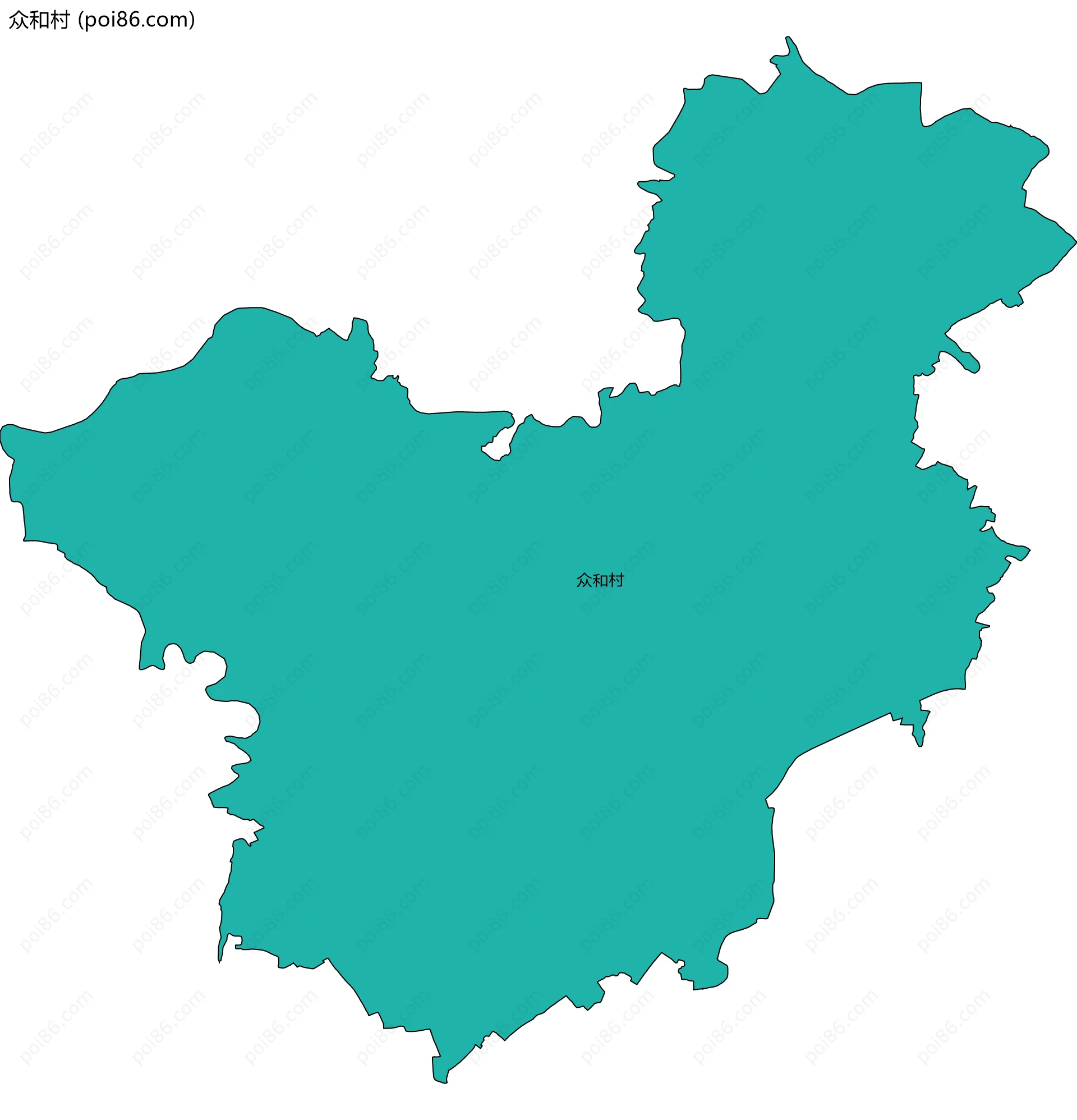 众和村边界地图