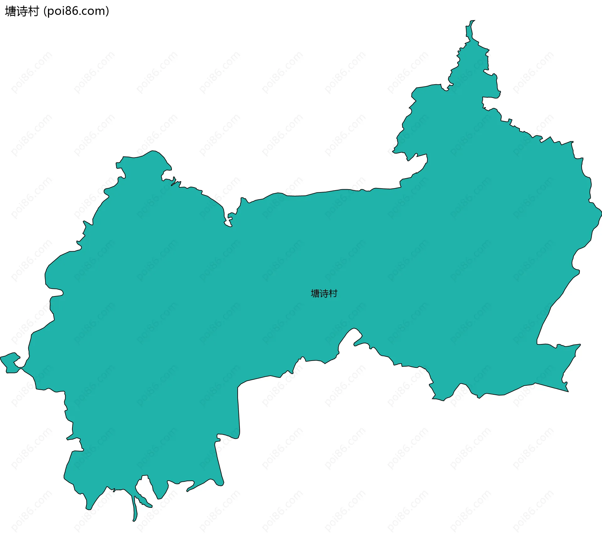 塘诗村边界地图