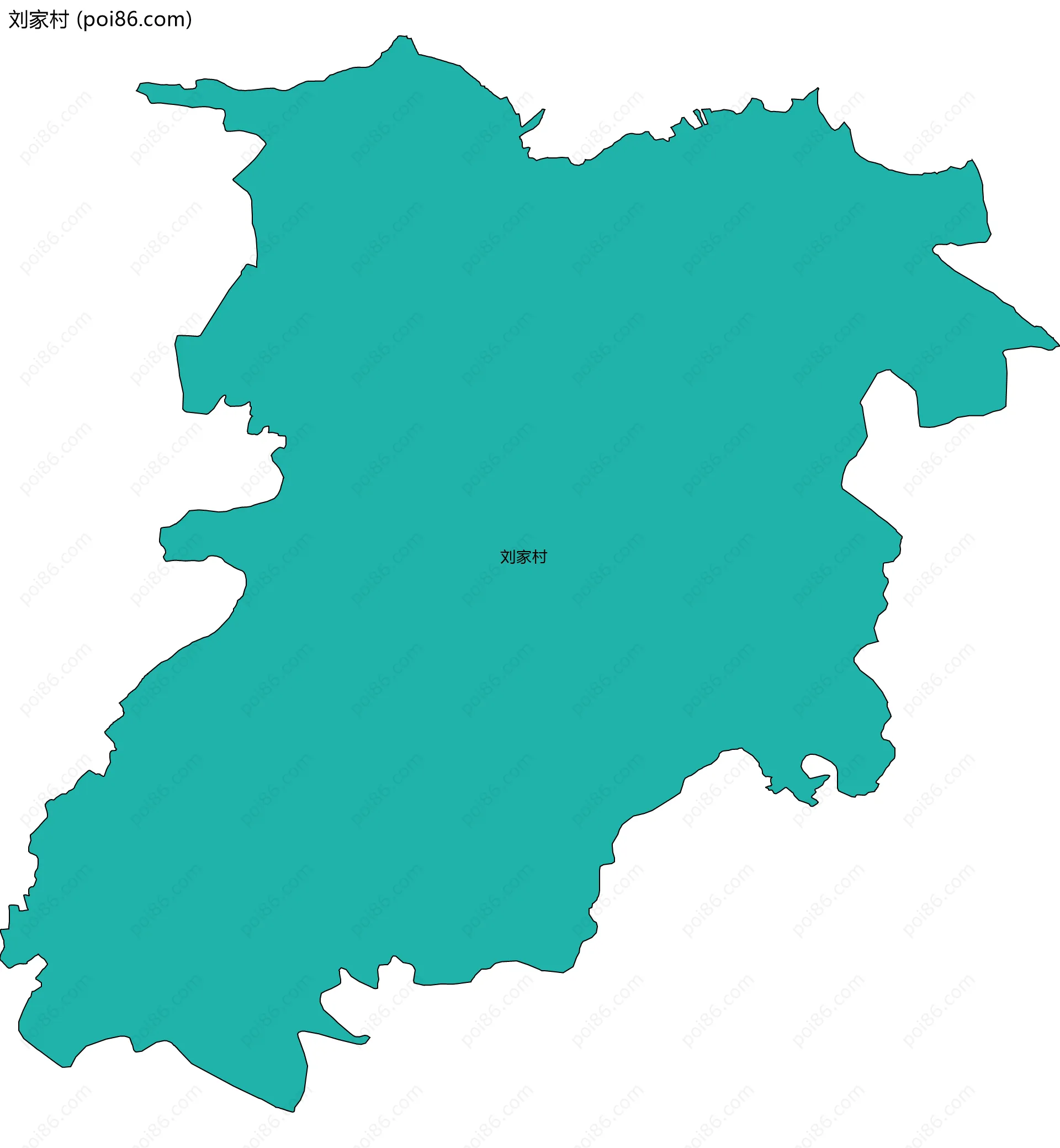 刘家村边界地图