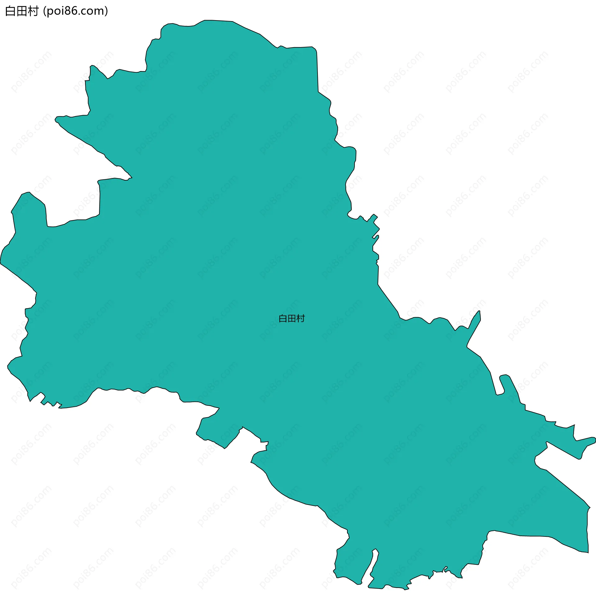 白田村边界地图
