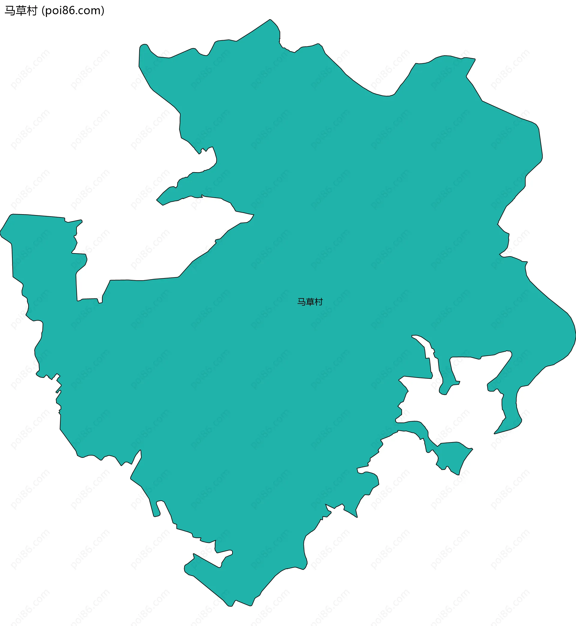 马草村边界地图