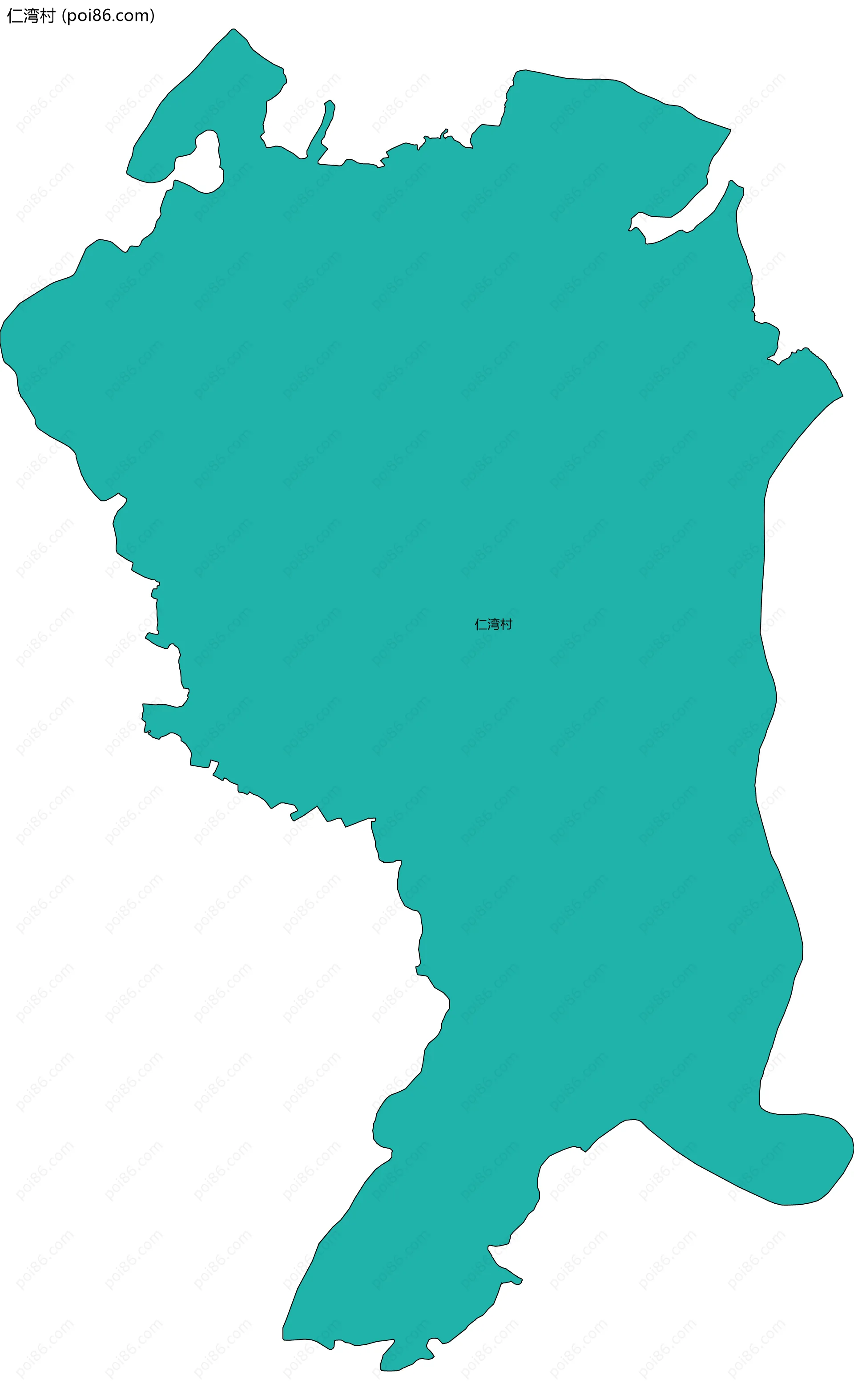 仁湾村边界地图