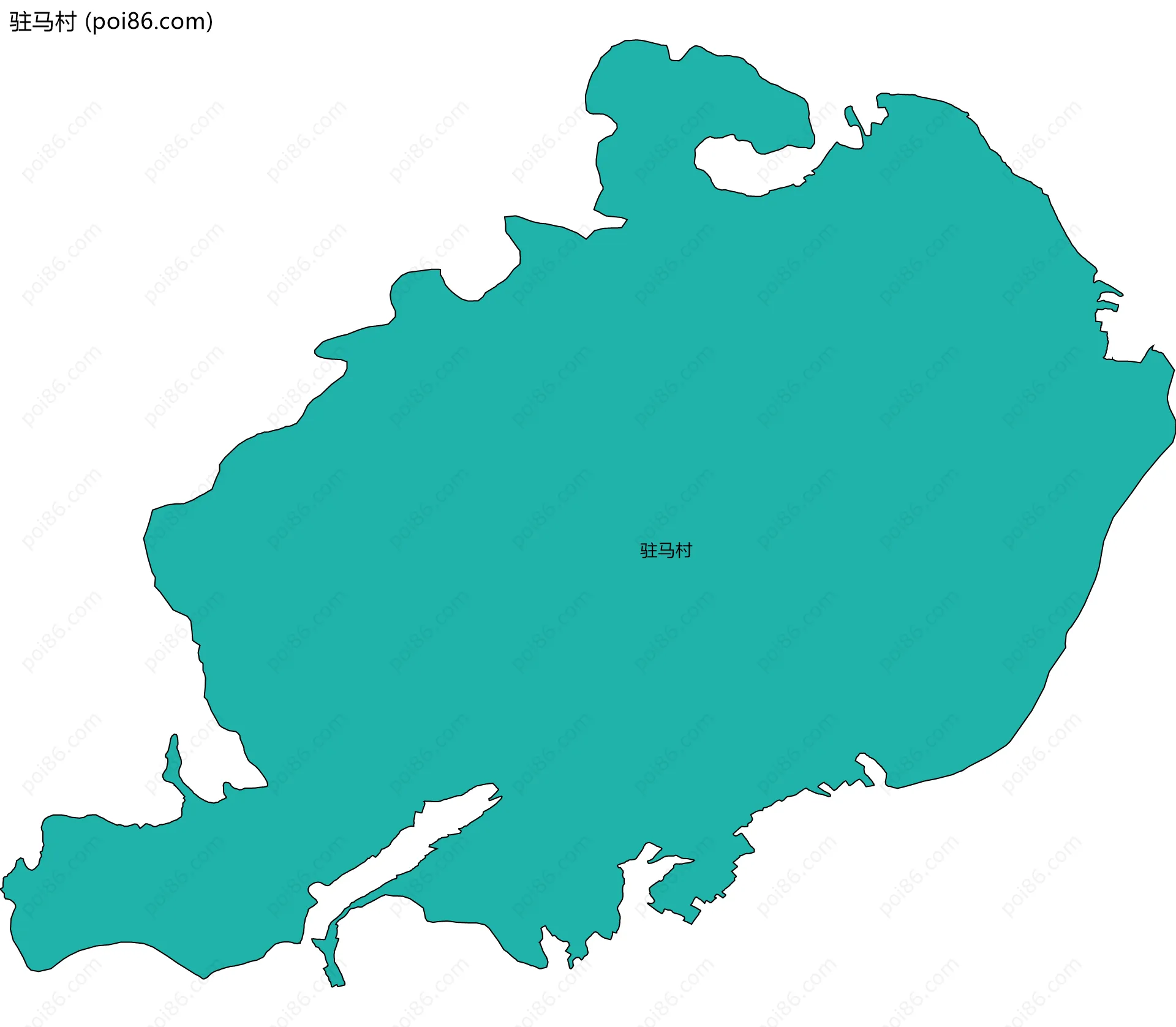 驻马村边界地图