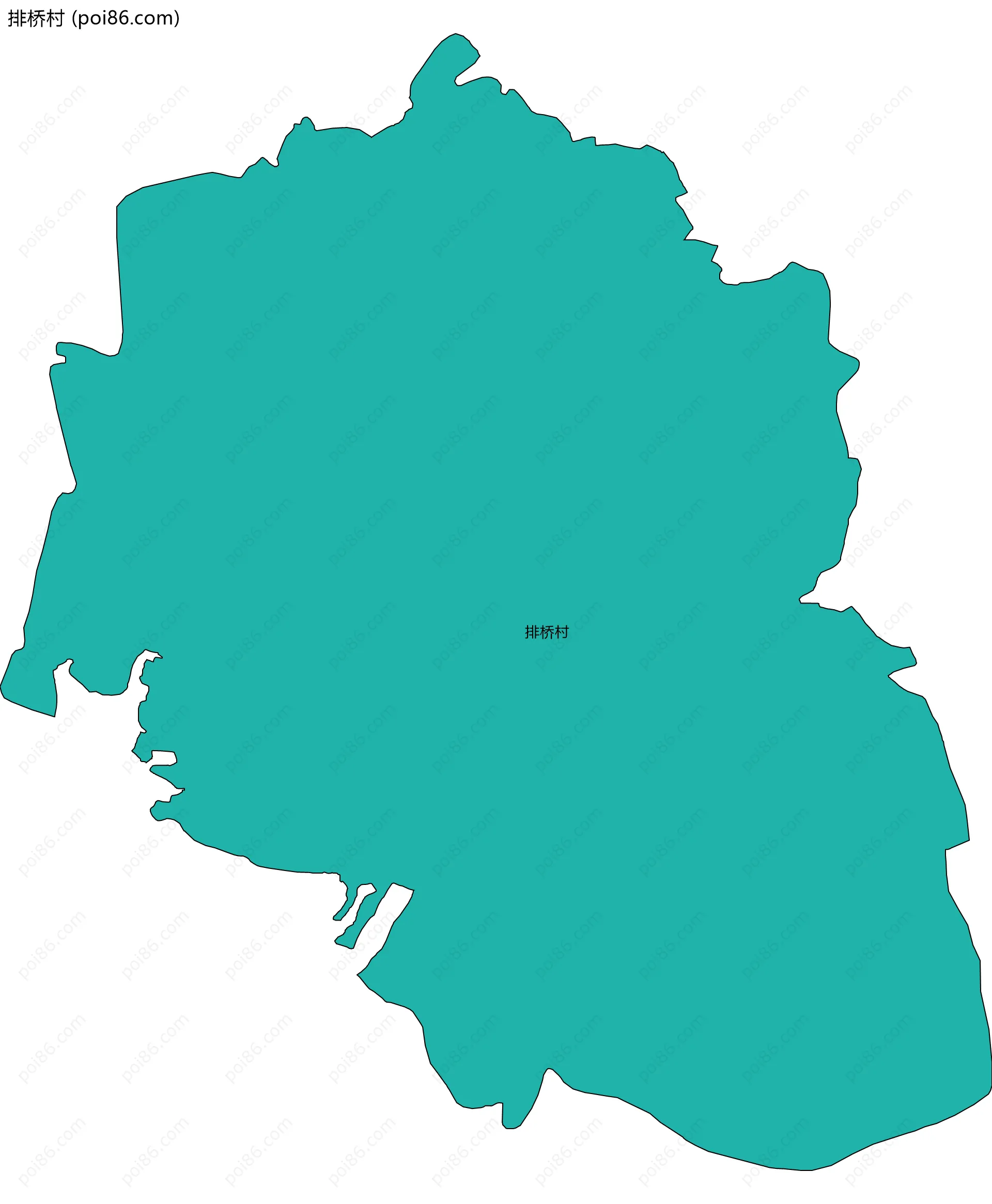 排桥村边界地图