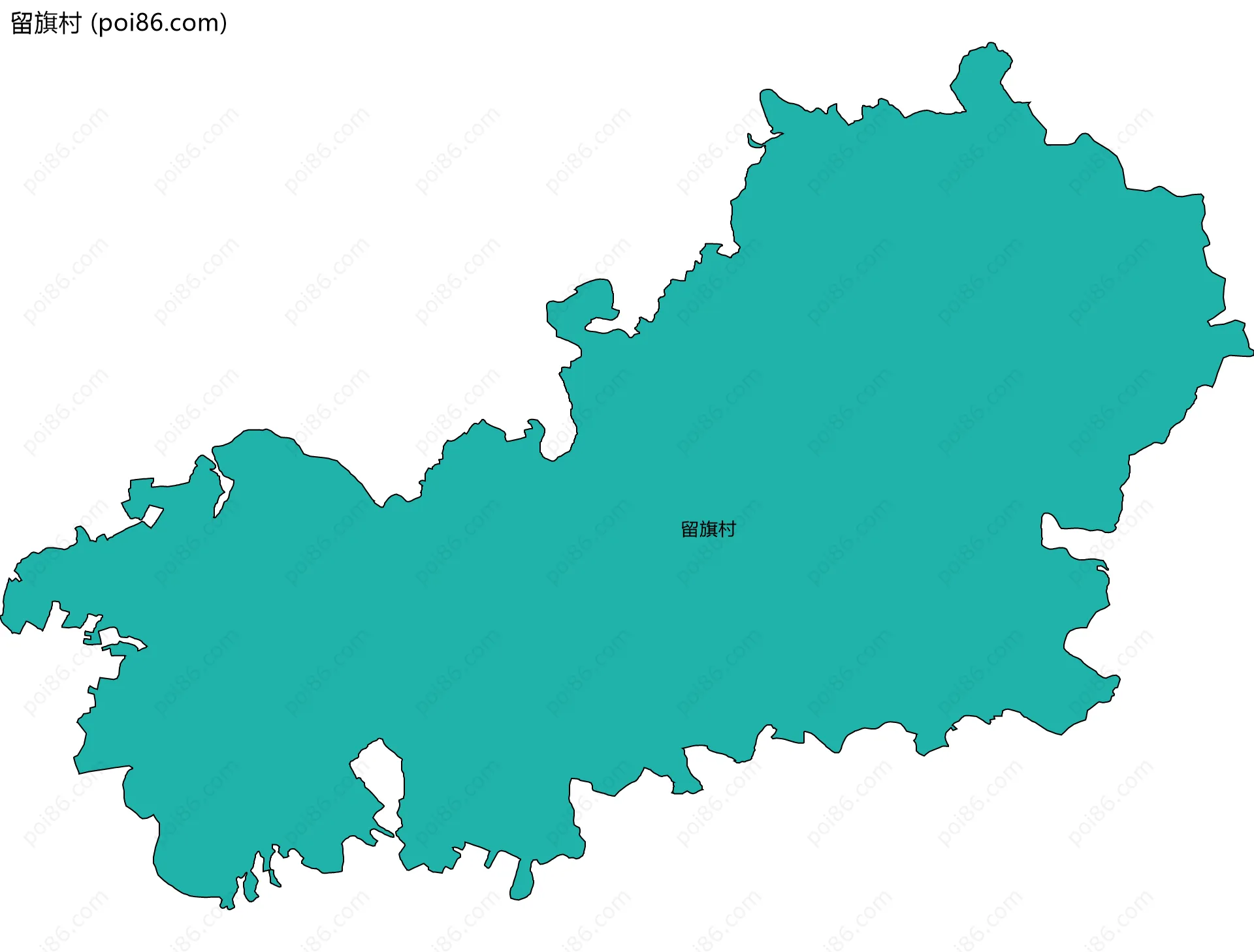 留旗村边界地图