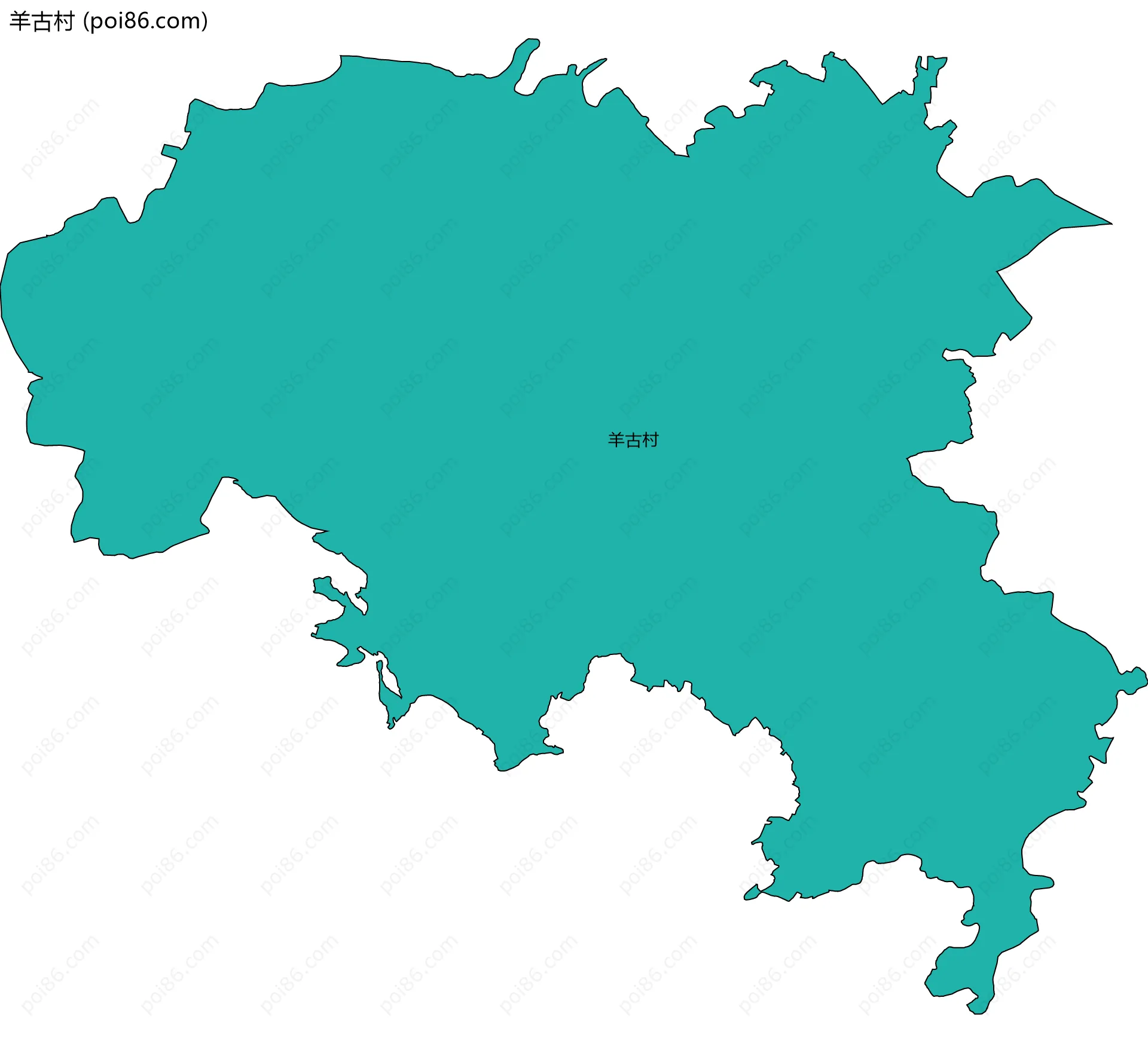 羊古村边界地图