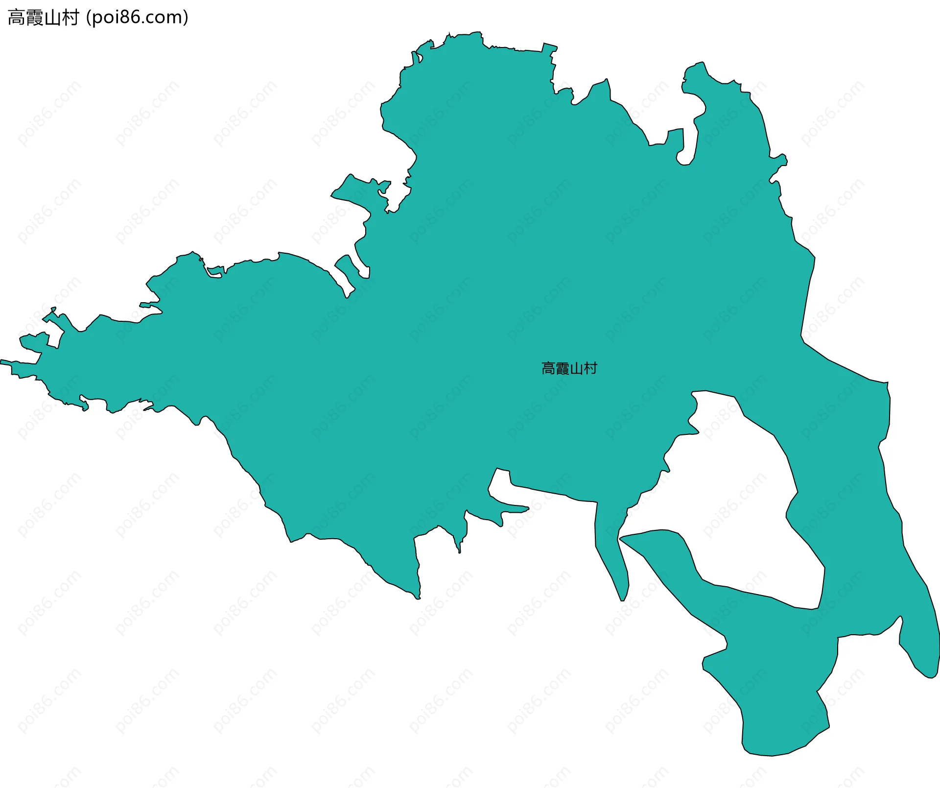 高霞山村边界地图