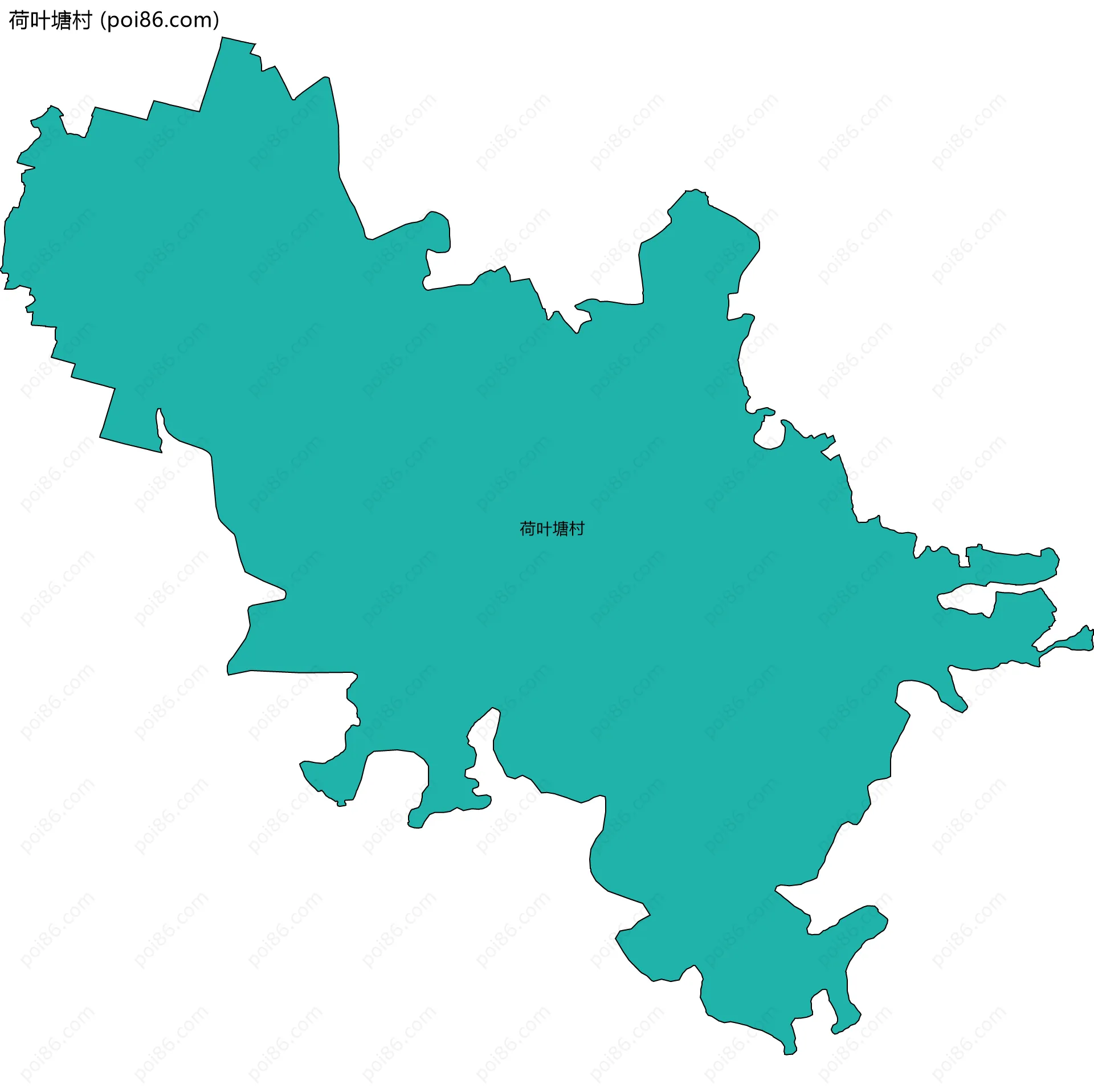 荷叶塘村边界地图