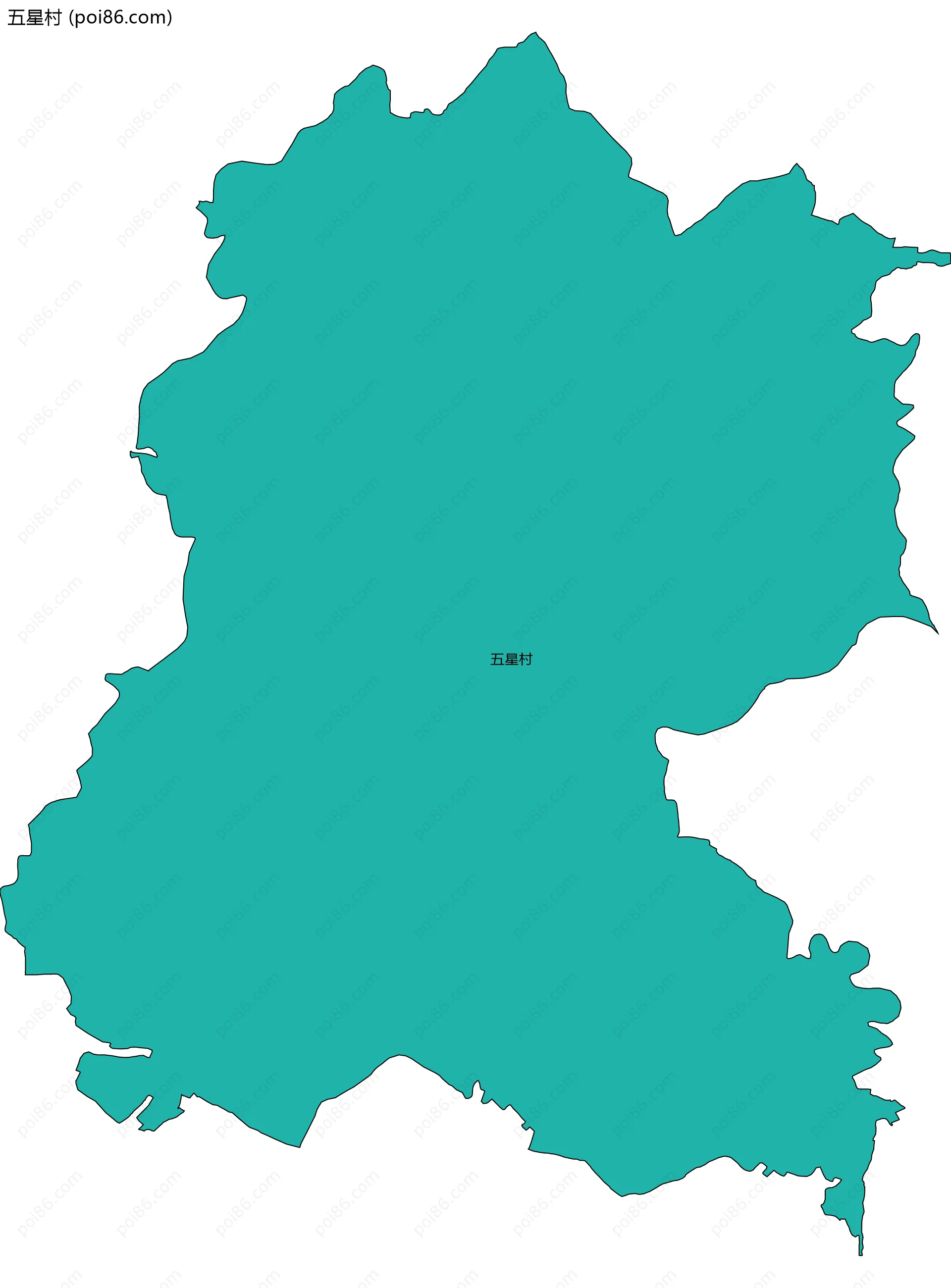 五星村边界地图