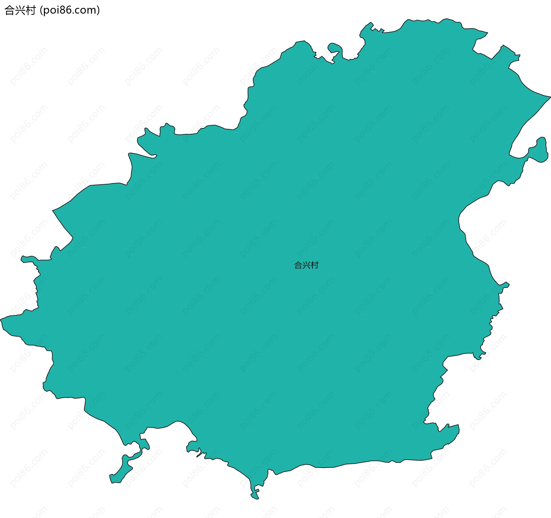 合兴村边界地图