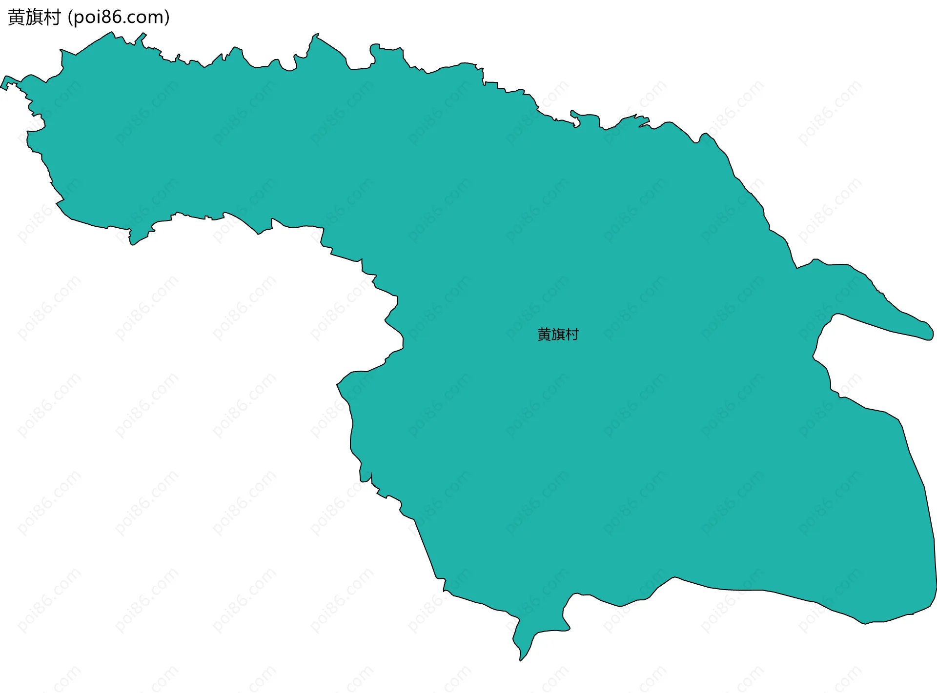 黄旗村边界地图