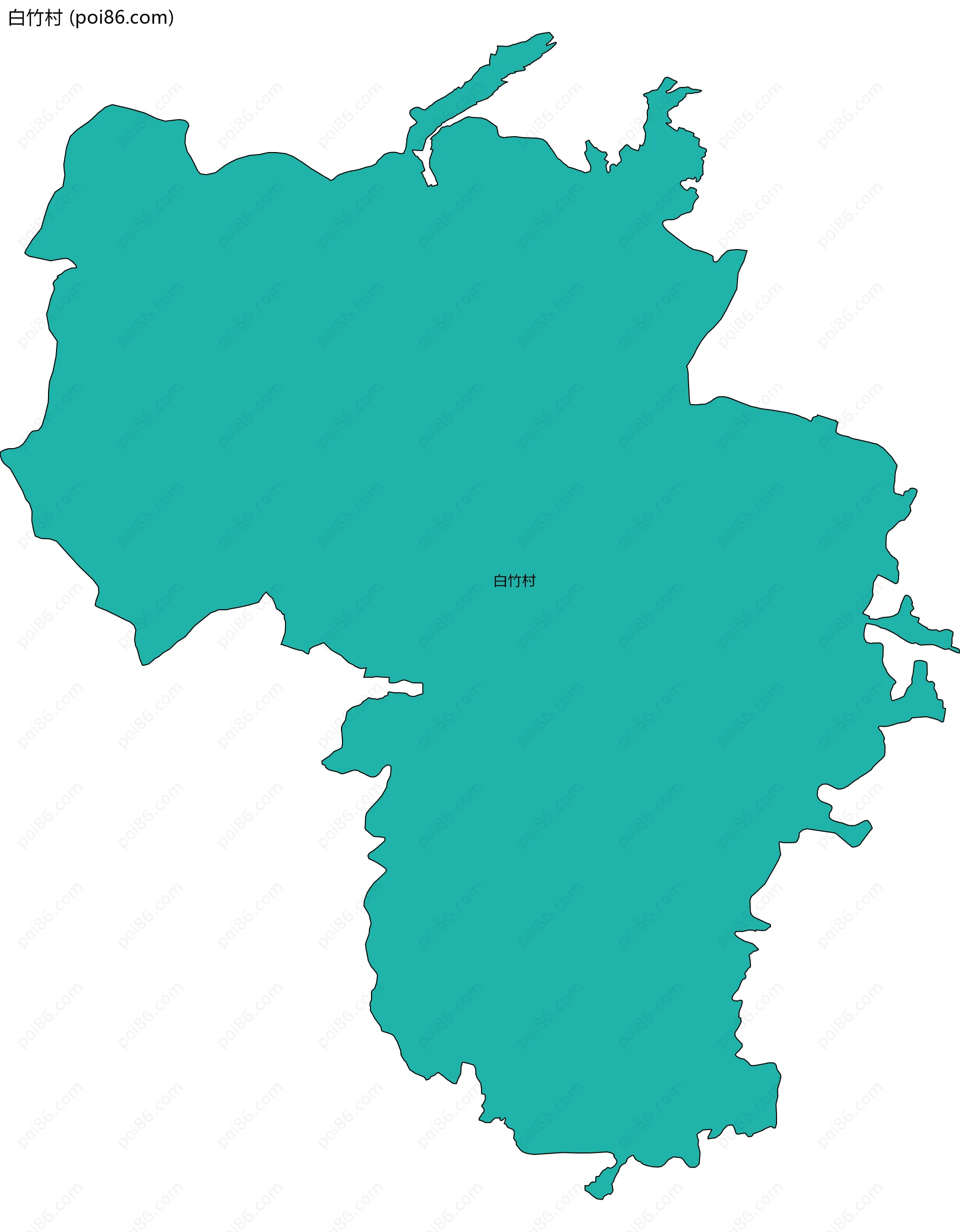 白竹村边界地图