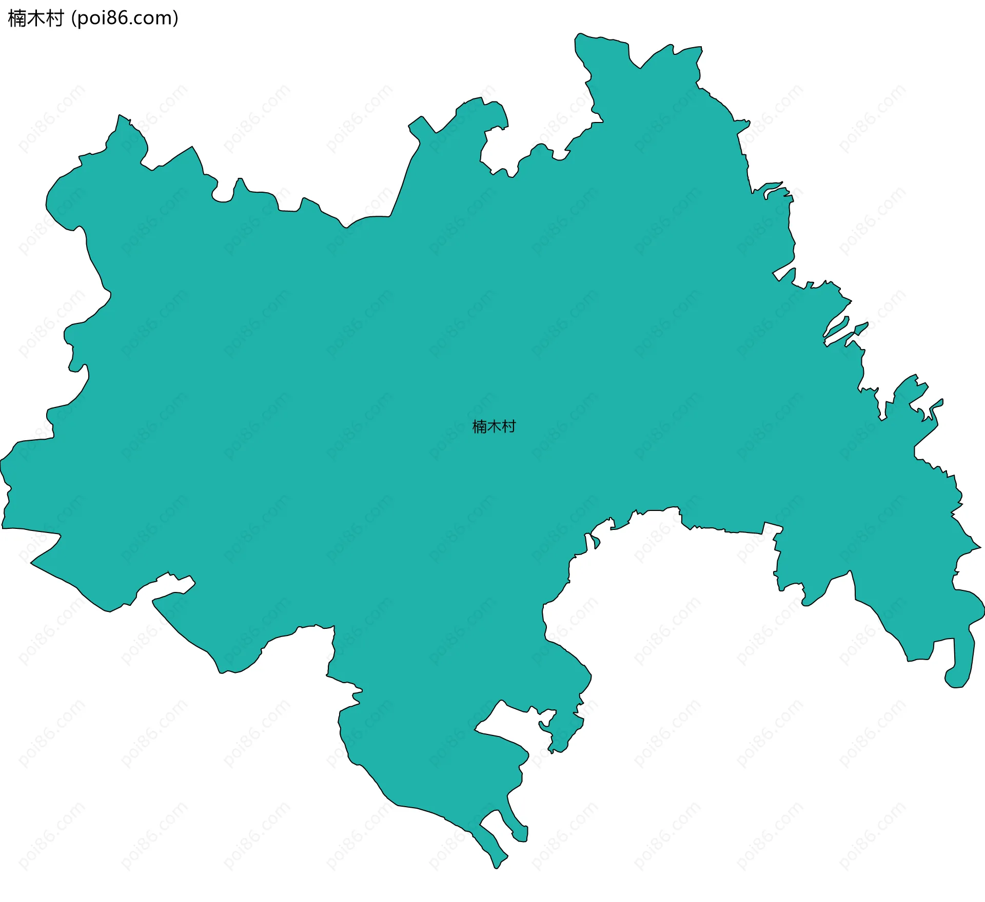 楠木村边界地图