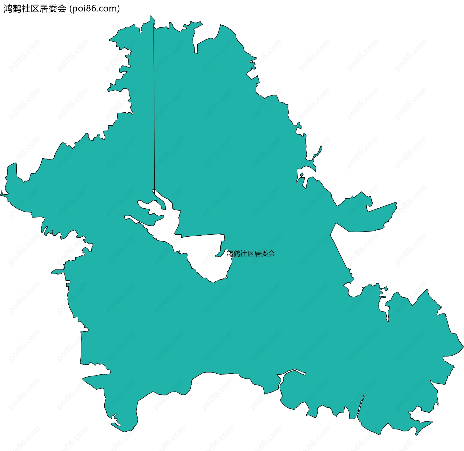 鸿鹤社区居委会边界地图