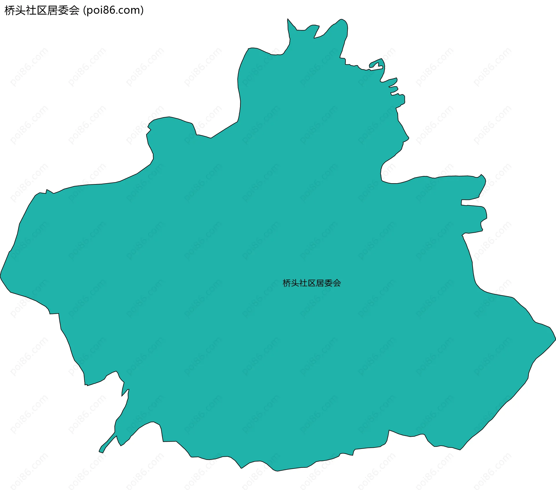 桥头社区居委会边界地图