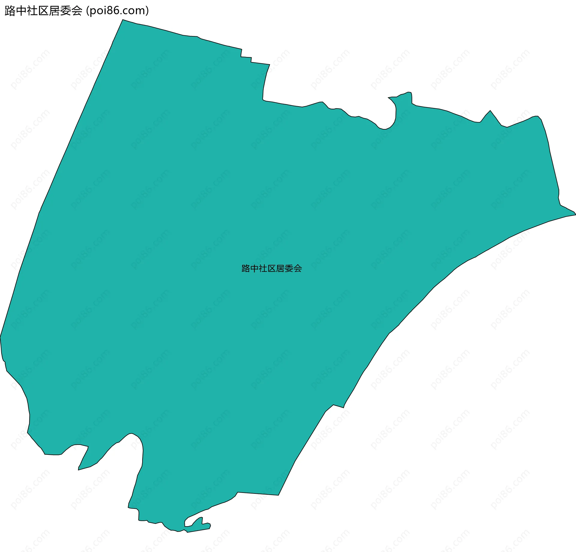 路中社区居委会边界地图