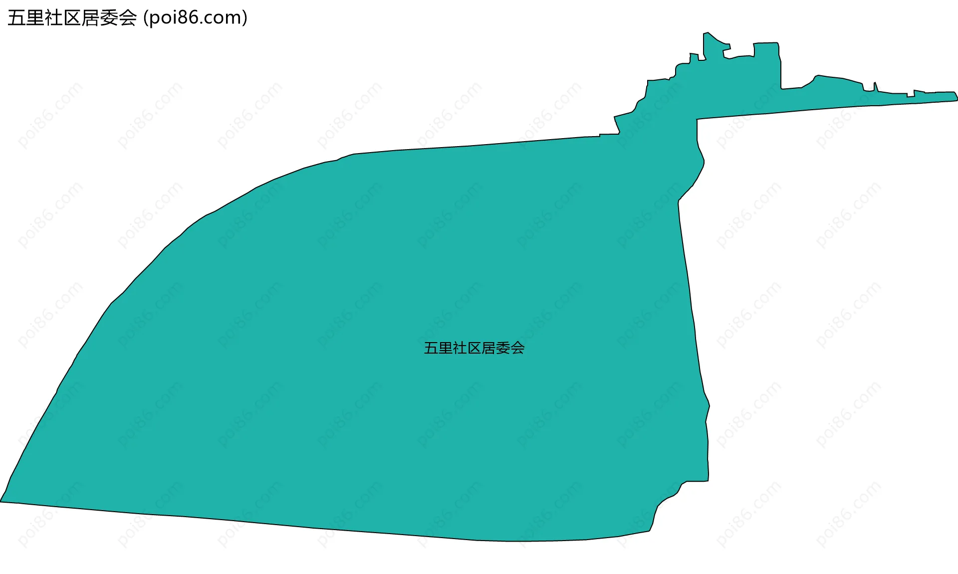 五里社区居委会边界地图