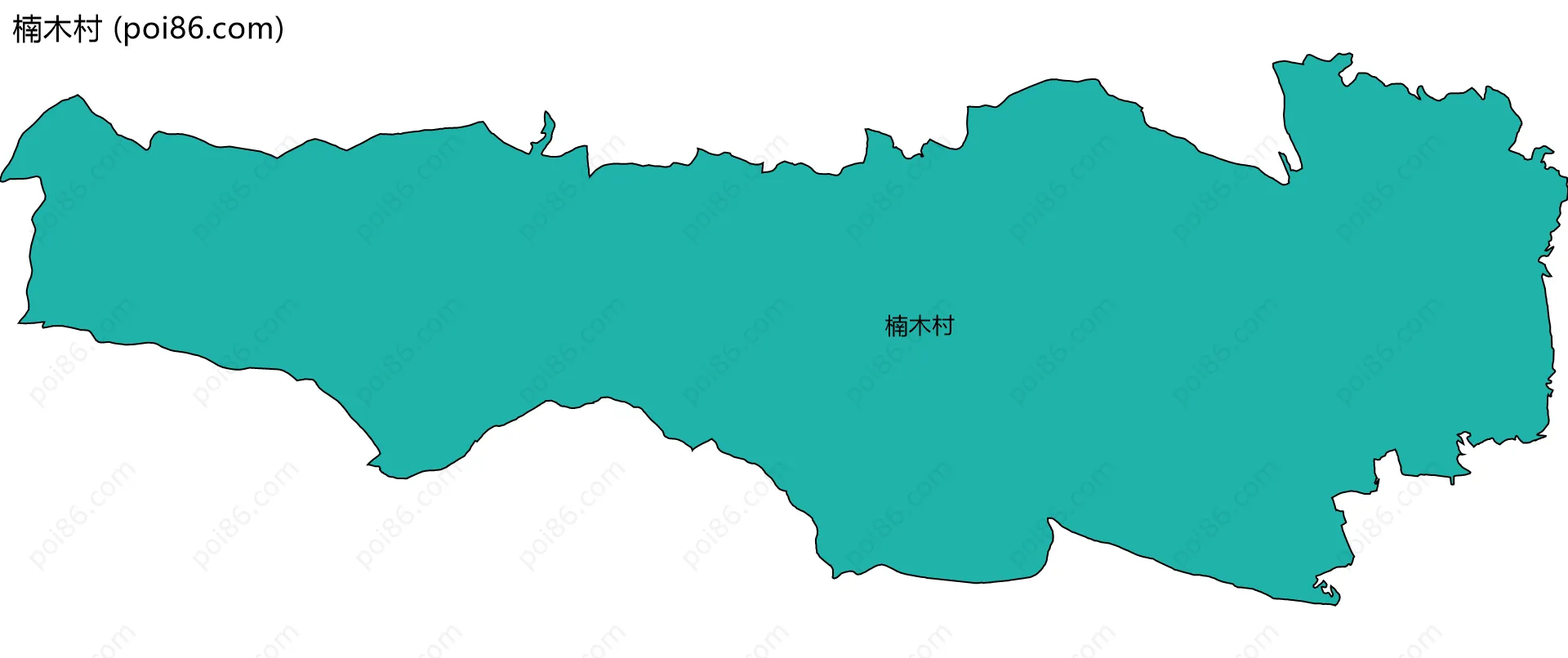 楠木村边界地图