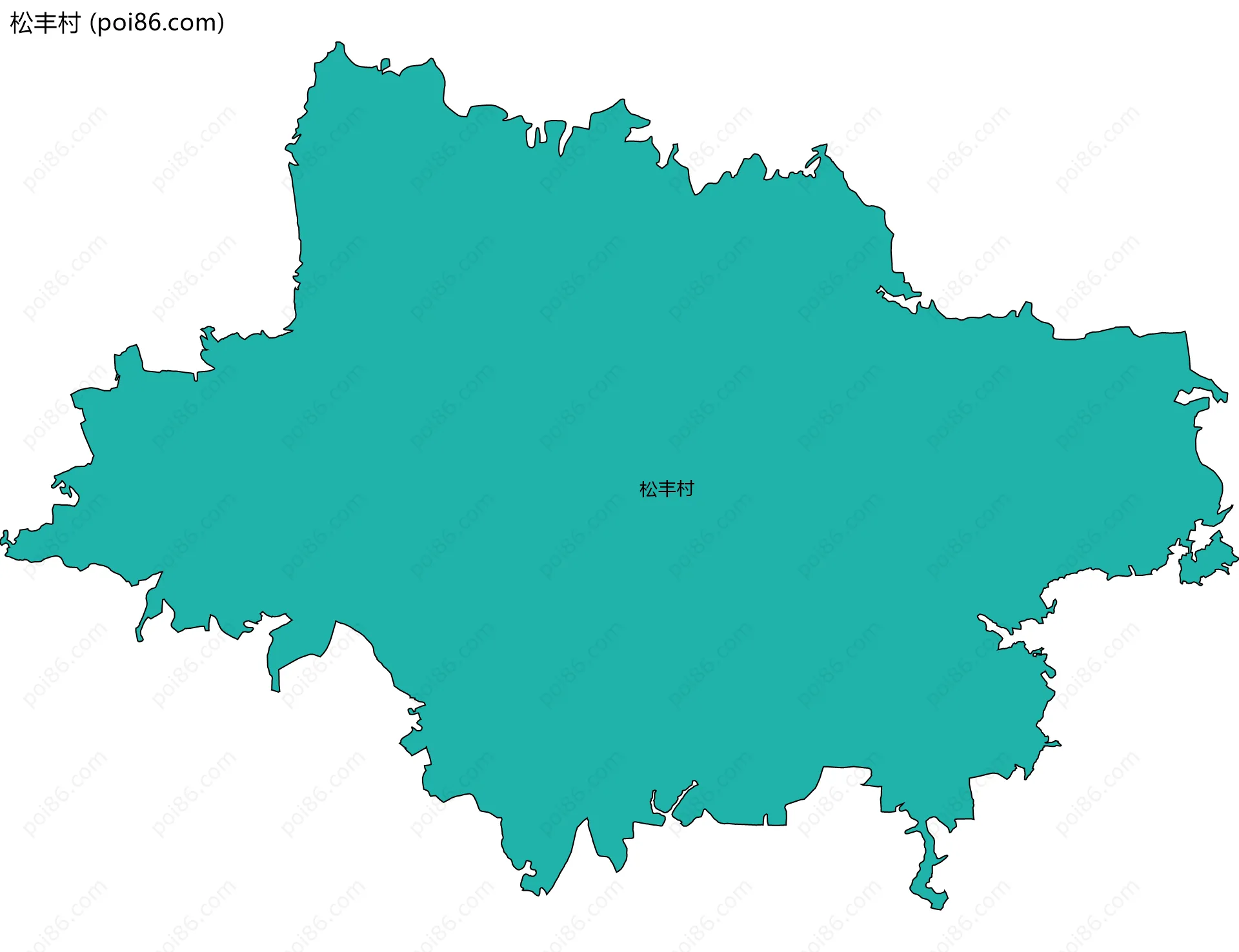 松丰村边界地图