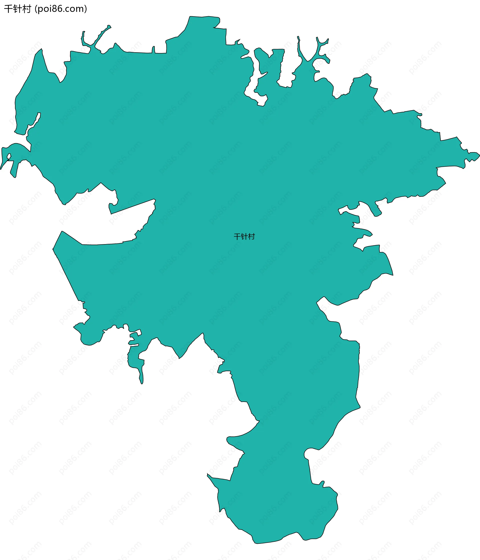 千针村边界地图