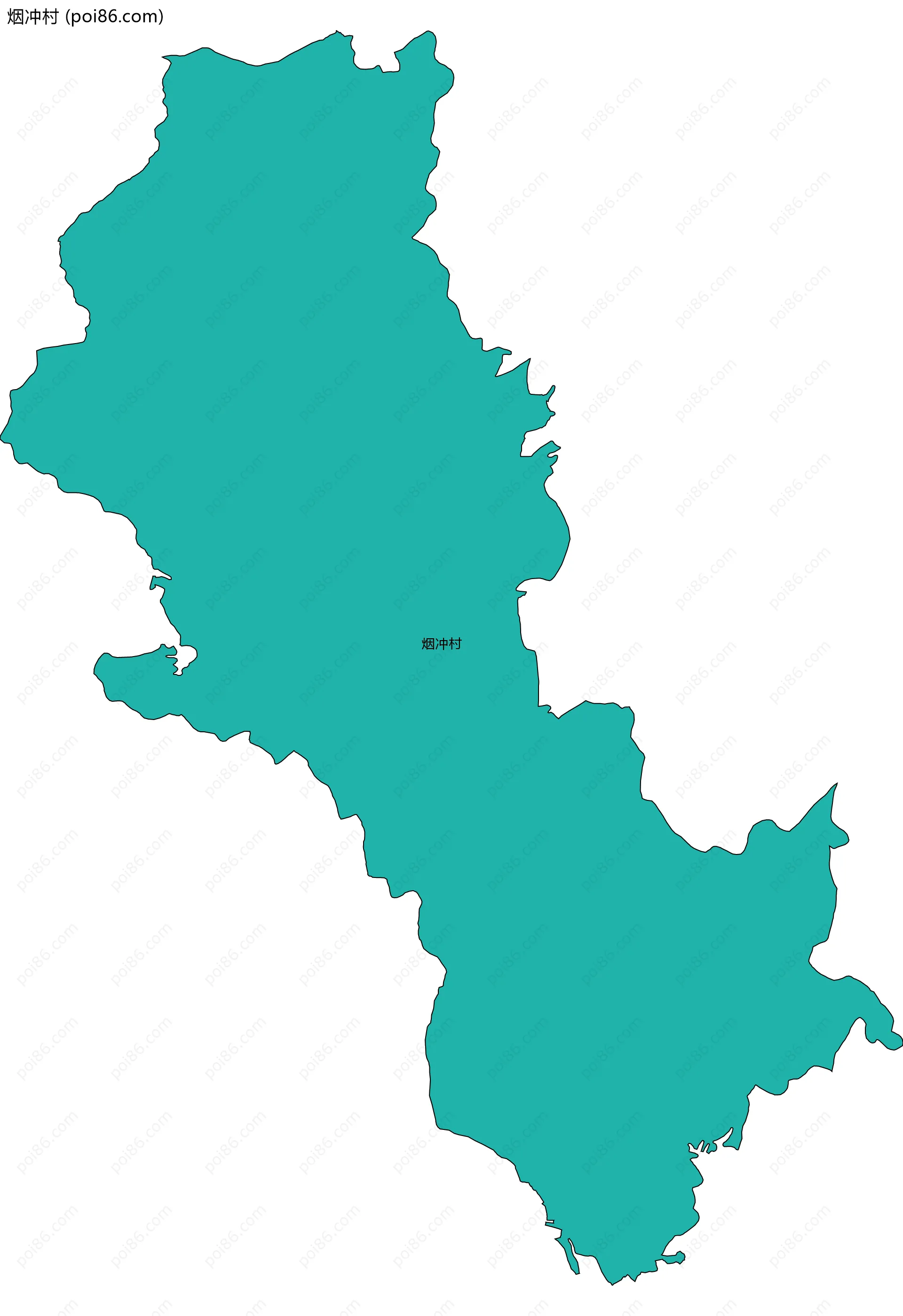 烟冲村边界地图