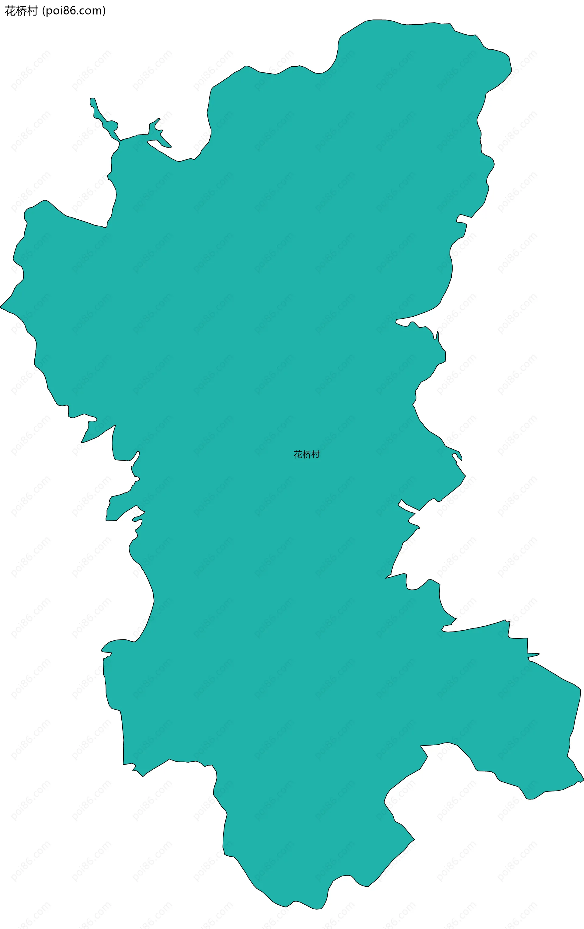 花桥村边界地图