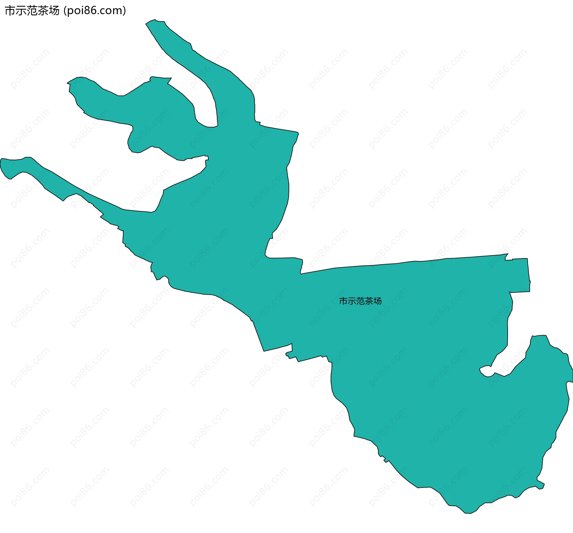 市示范茶场边界地图