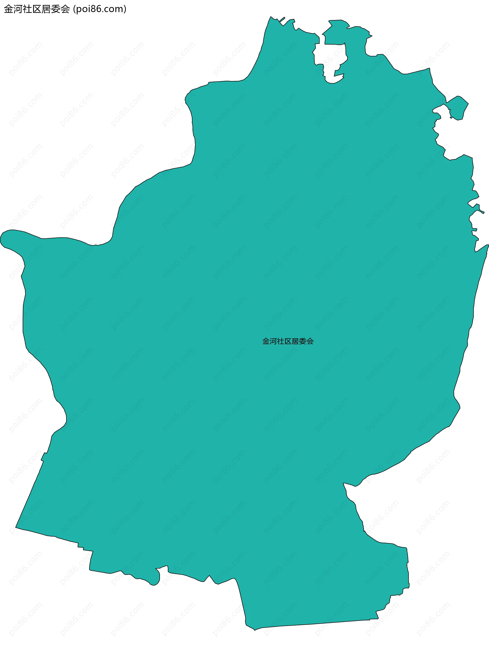 金河社区居委会边界地图
