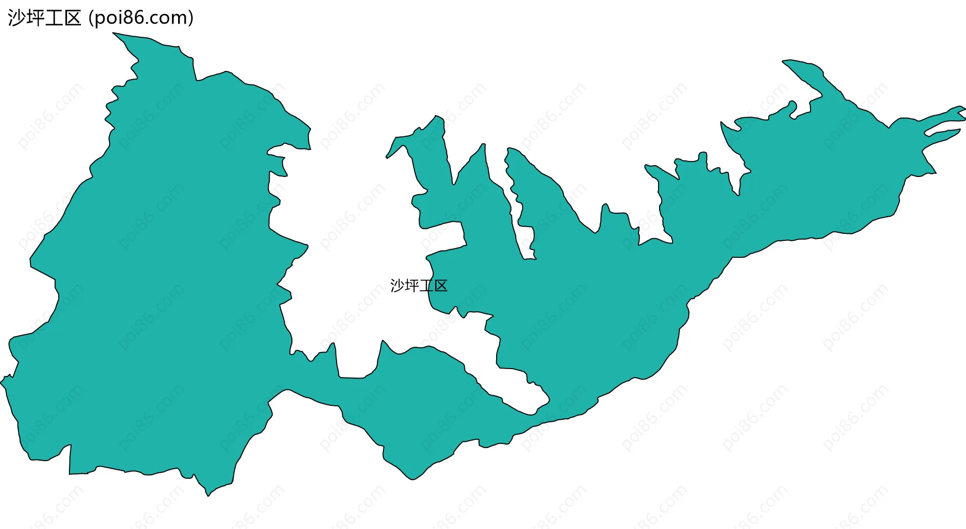 沙坪工区边界地图