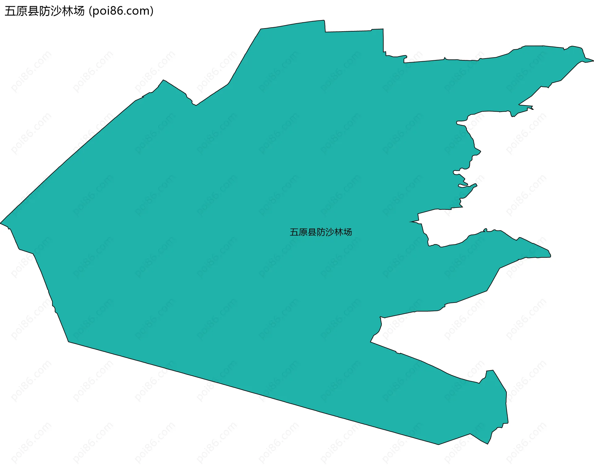 五原县防沙林场边界地图