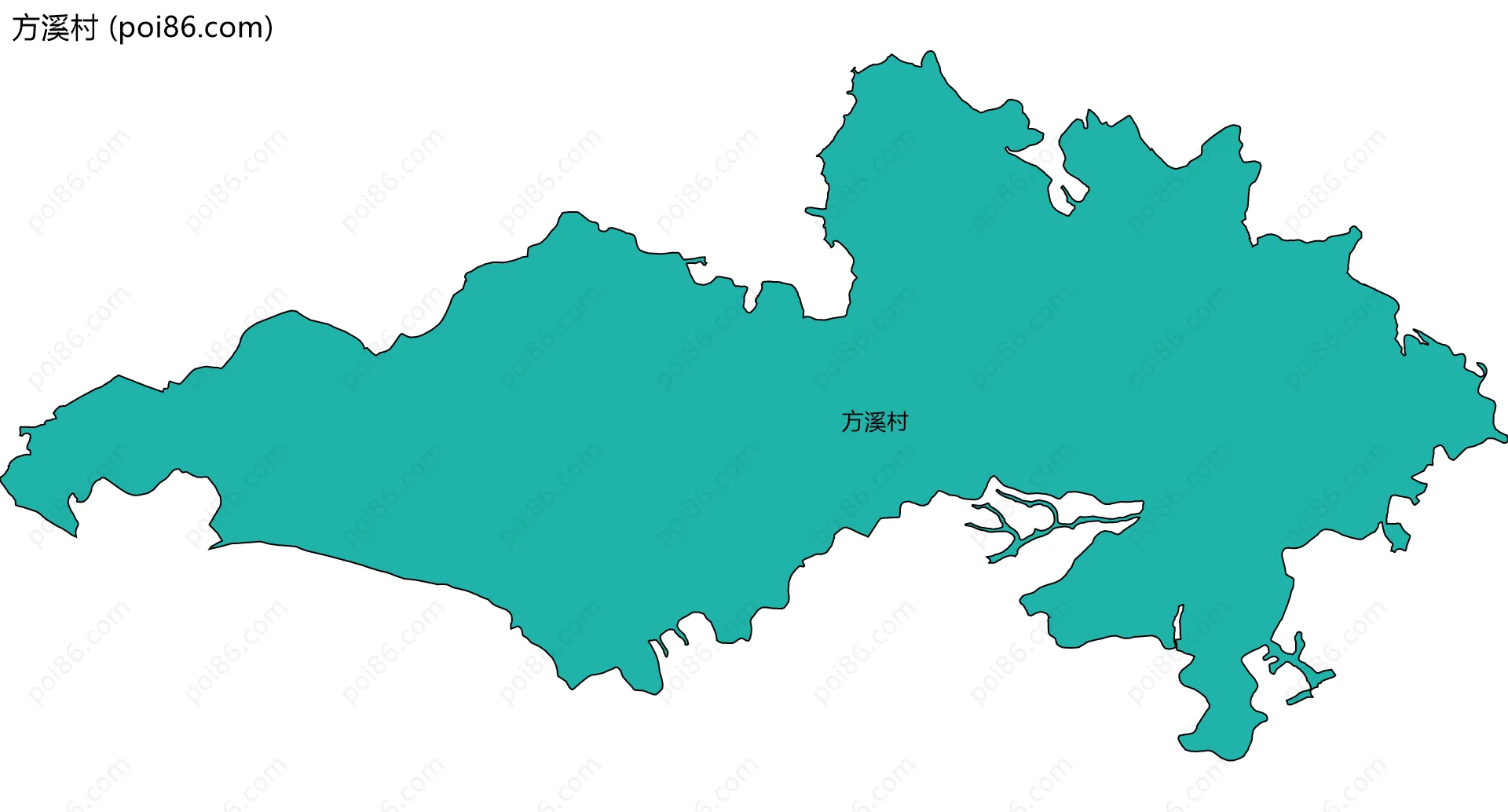 方溪村边界地图