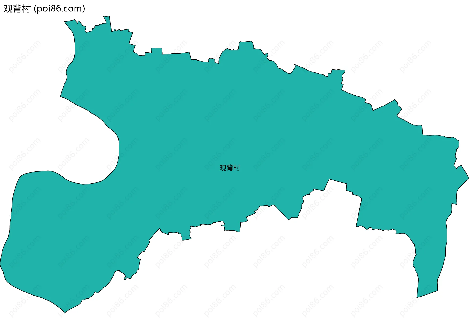 观背村边界地图