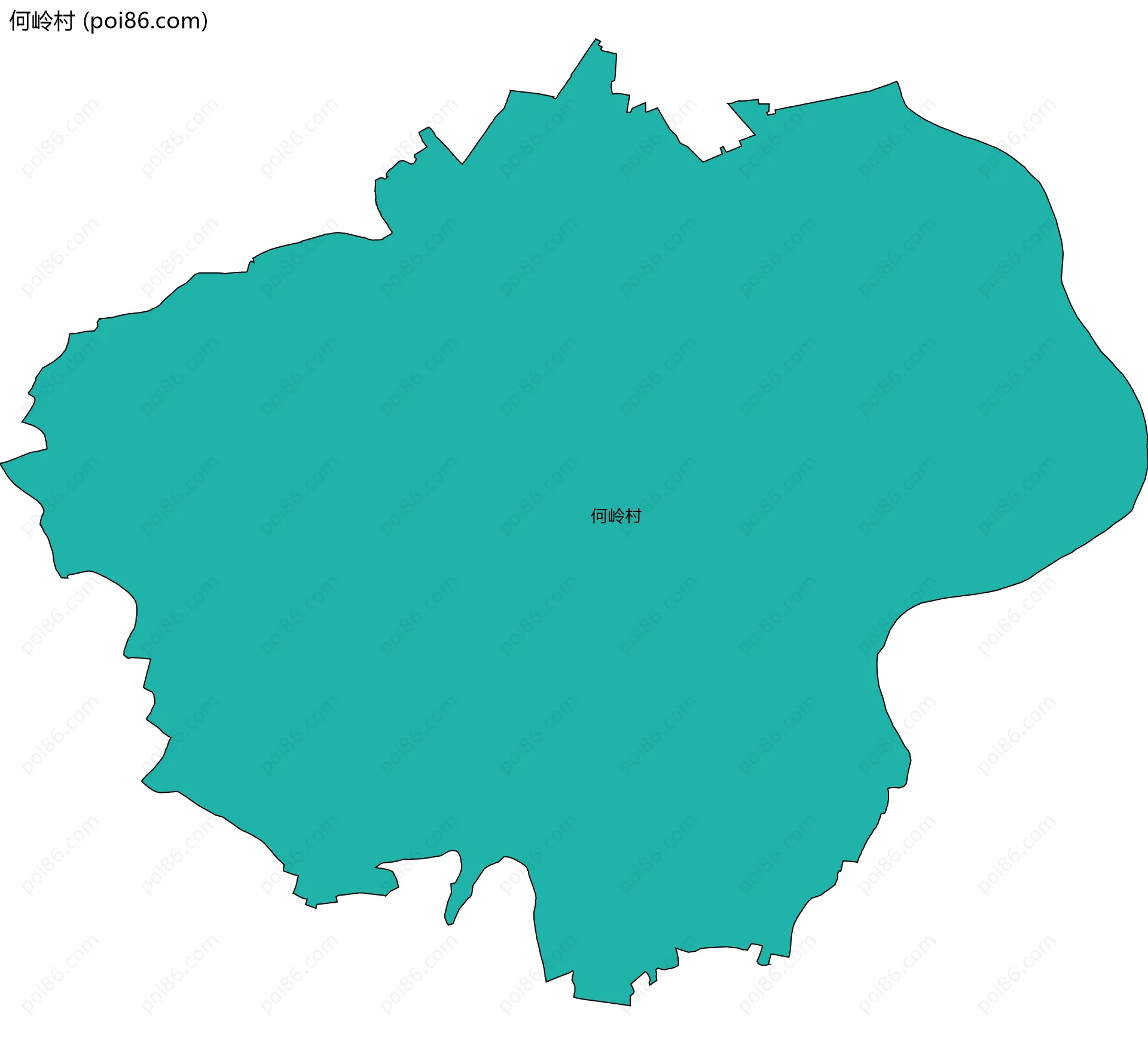 何岭村边界地图